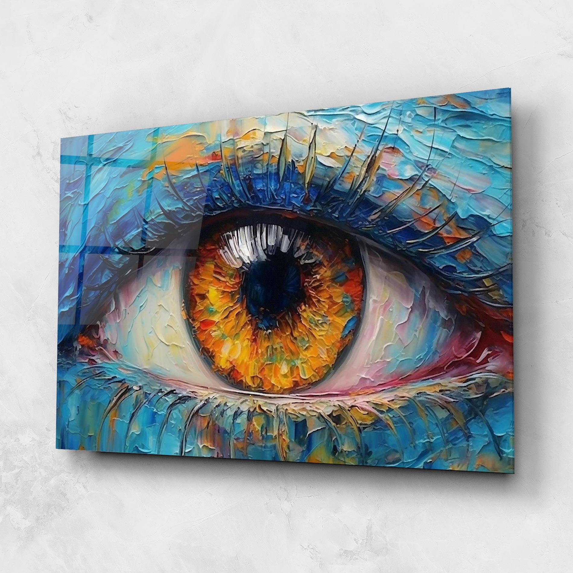 Üvegkép Brown Eyes Art mockup 1