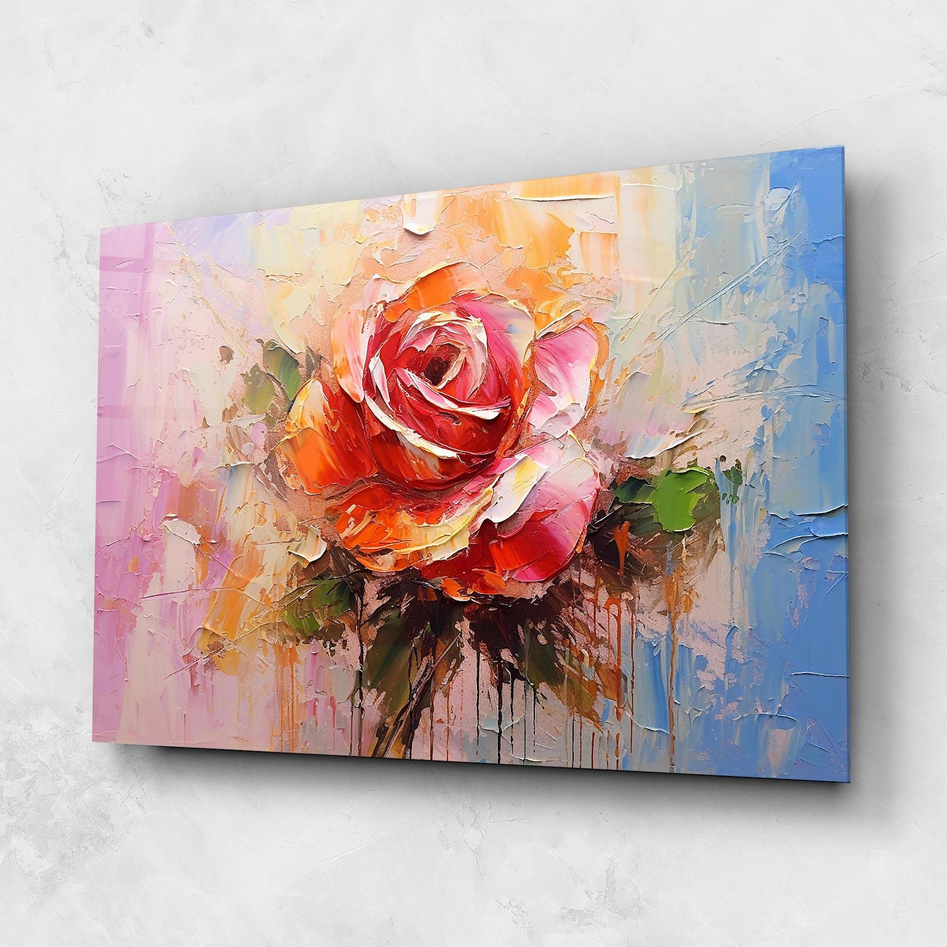 Üvegkép Red Pink Orange Art mockup 1