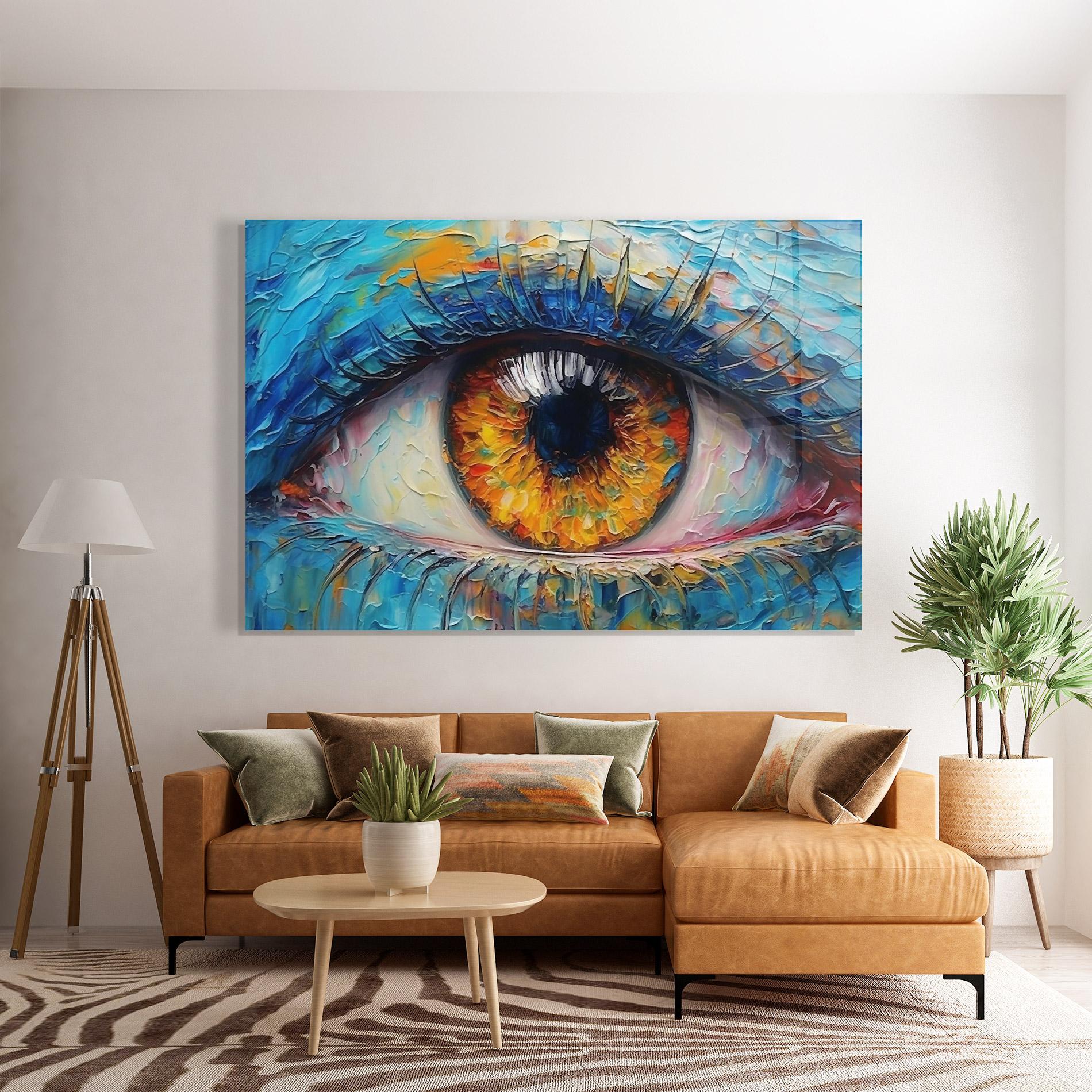 Üvegkép Brown Eyes Art mockup 7