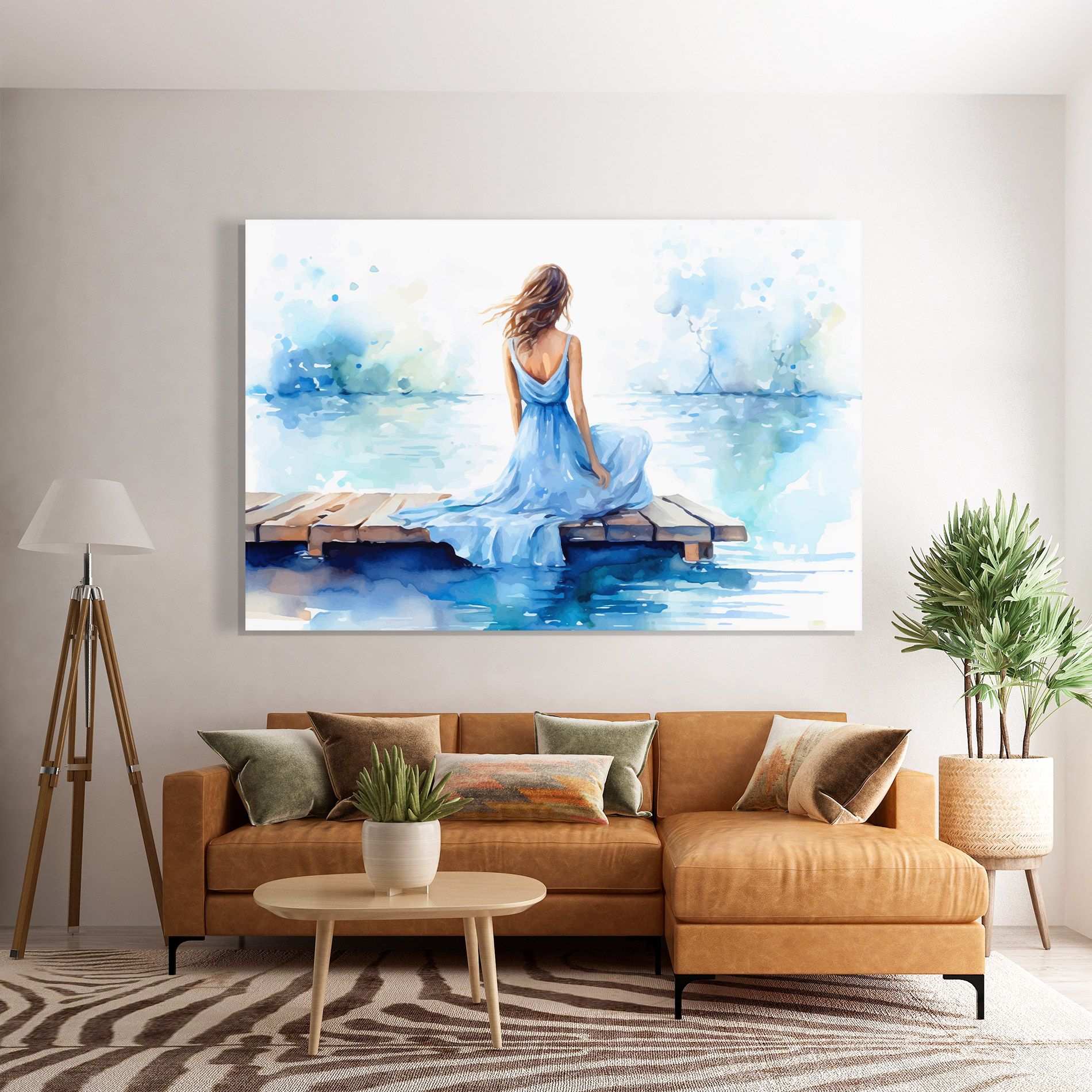 Lake Blue Woman mockup 7