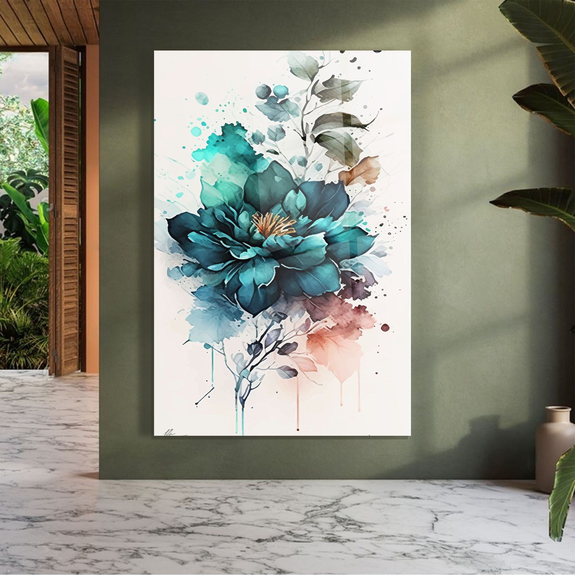 Flower Watercolor mockup 7