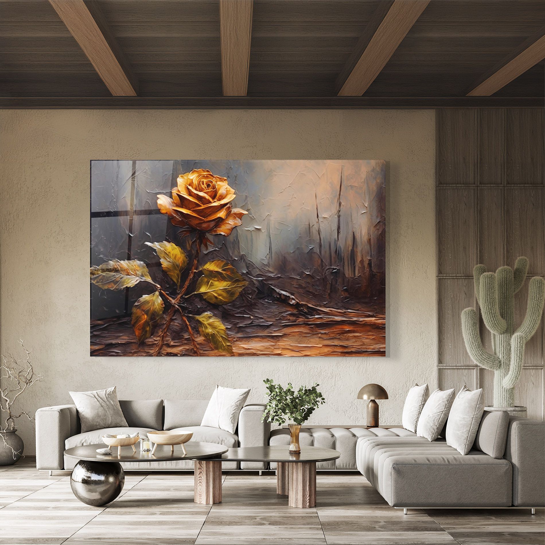 Orange Rose Art mockup 8