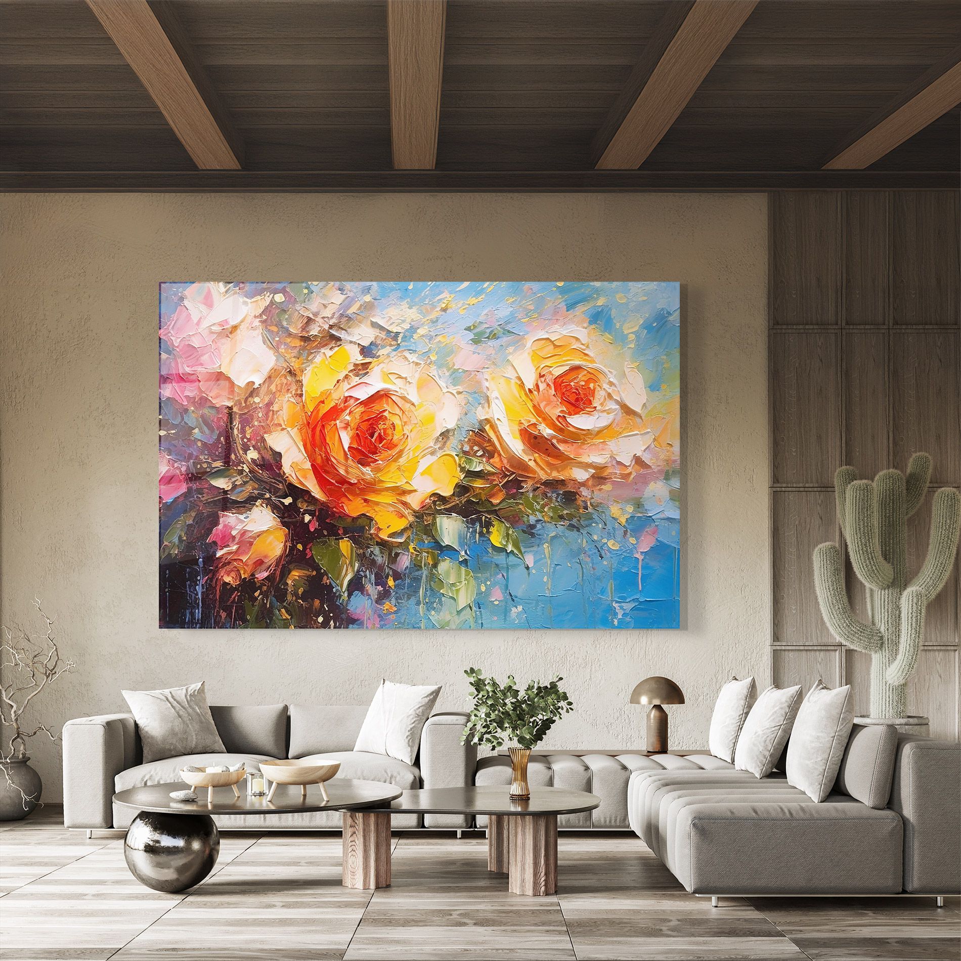 Orange Roses Painting mockup 8