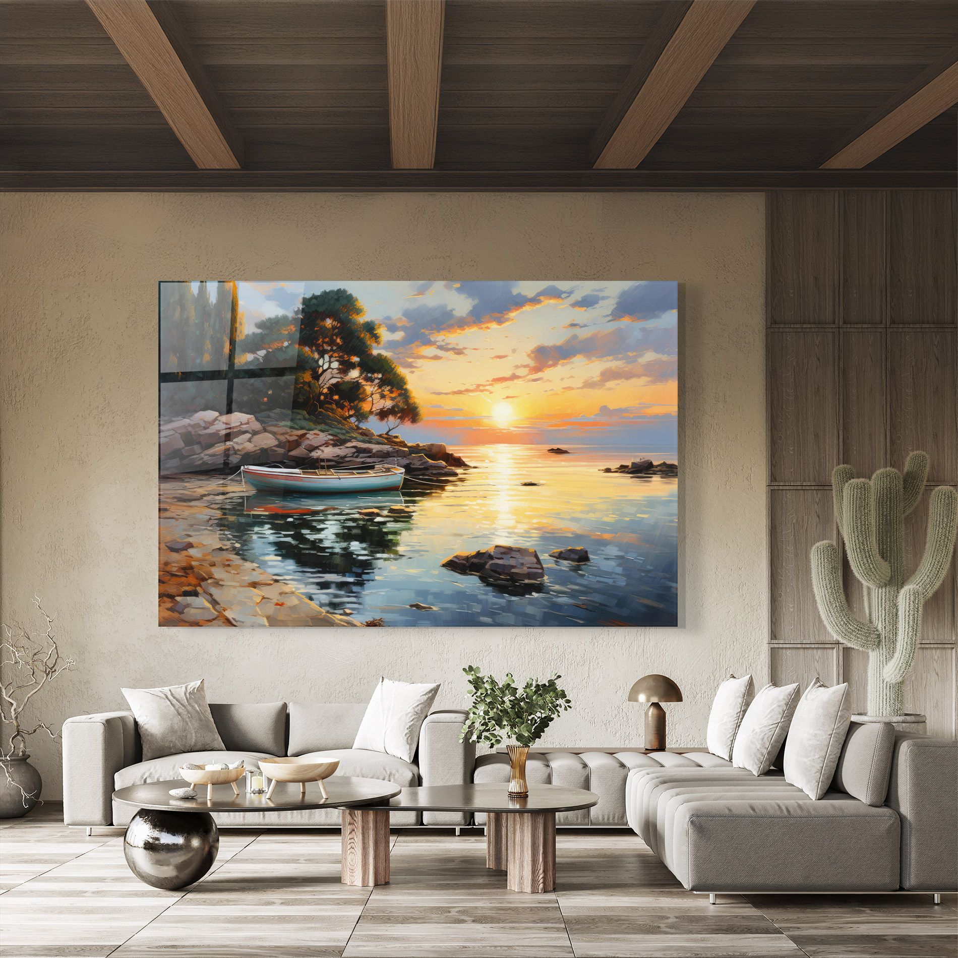 Sunset Sea Art mockup 8