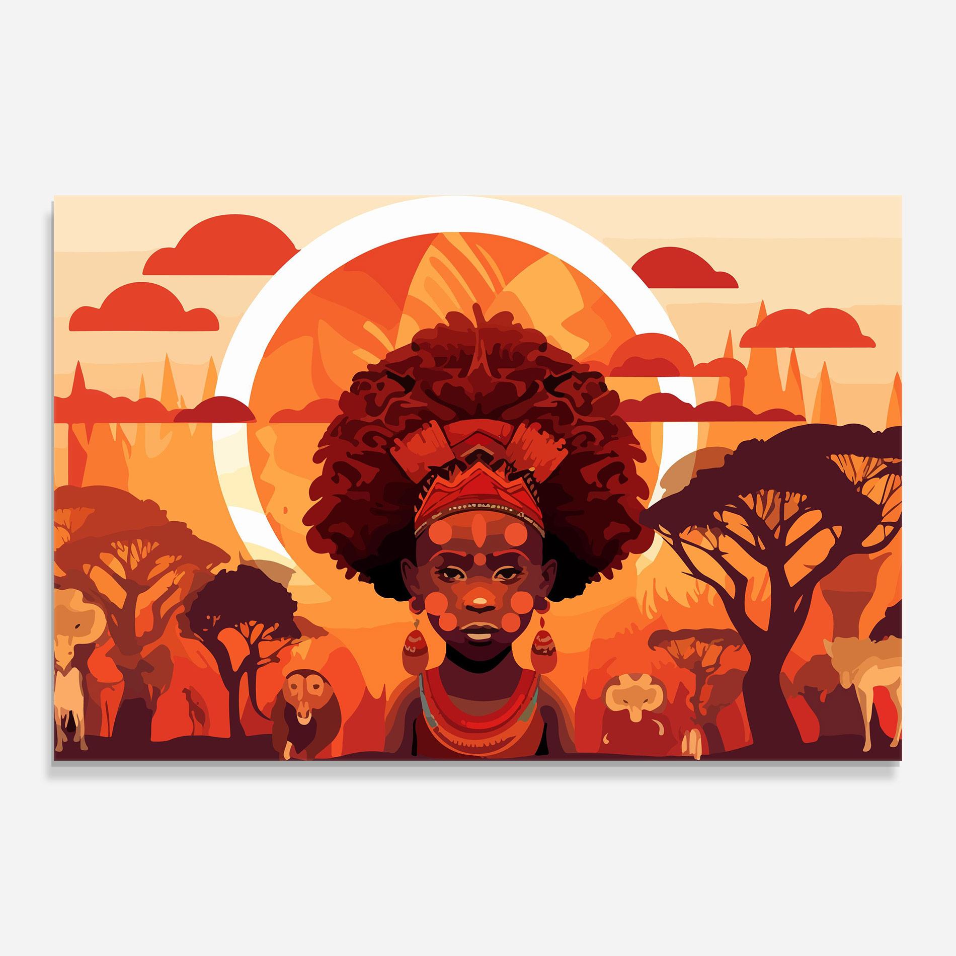 Üvegkép African Chid mockup 0