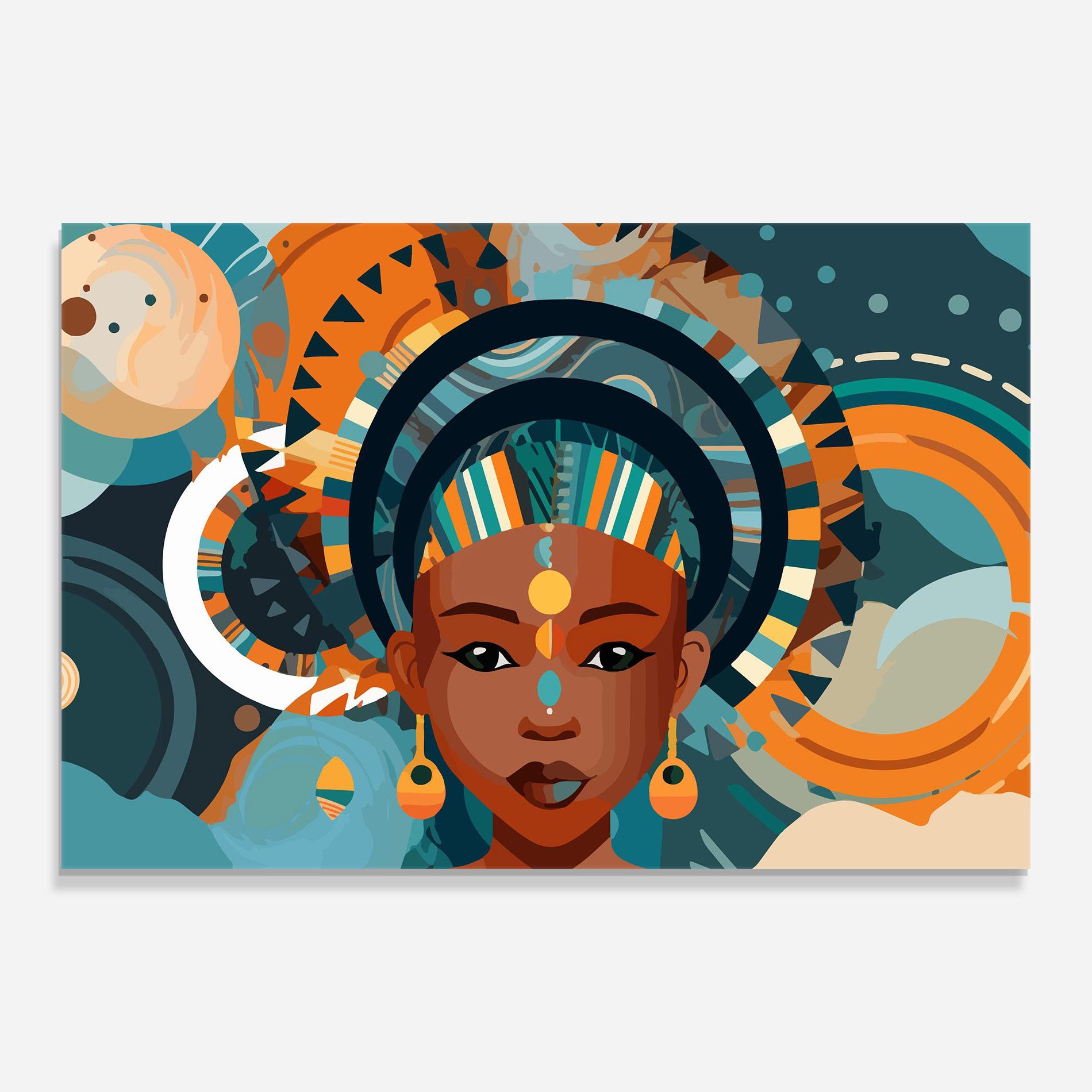 Üvegkép African Colorful Child mockup 0