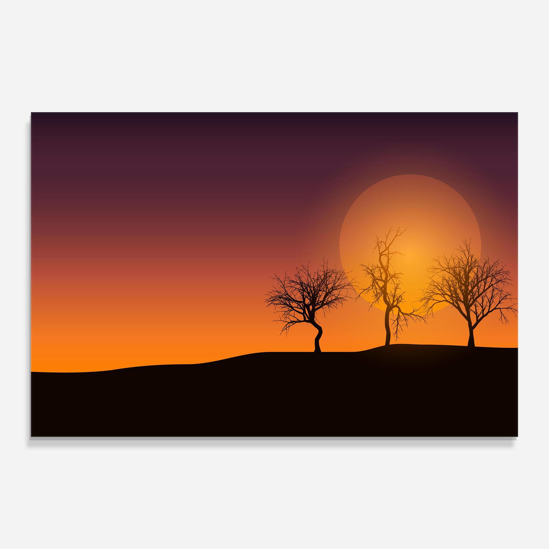 Üvegkép African Sunset mockup 0