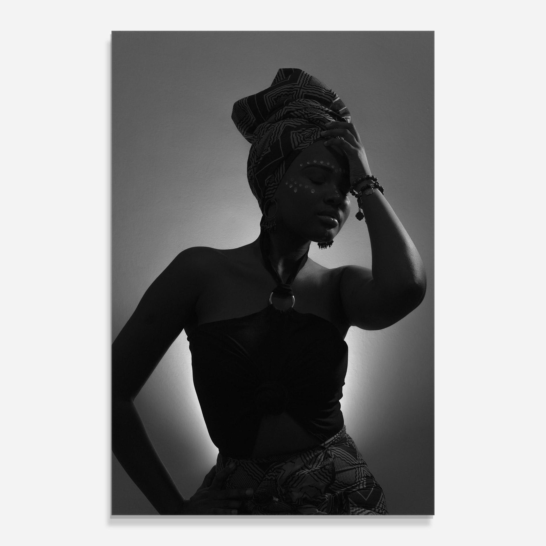 Üvegkép African Woman Shadow mockup 0