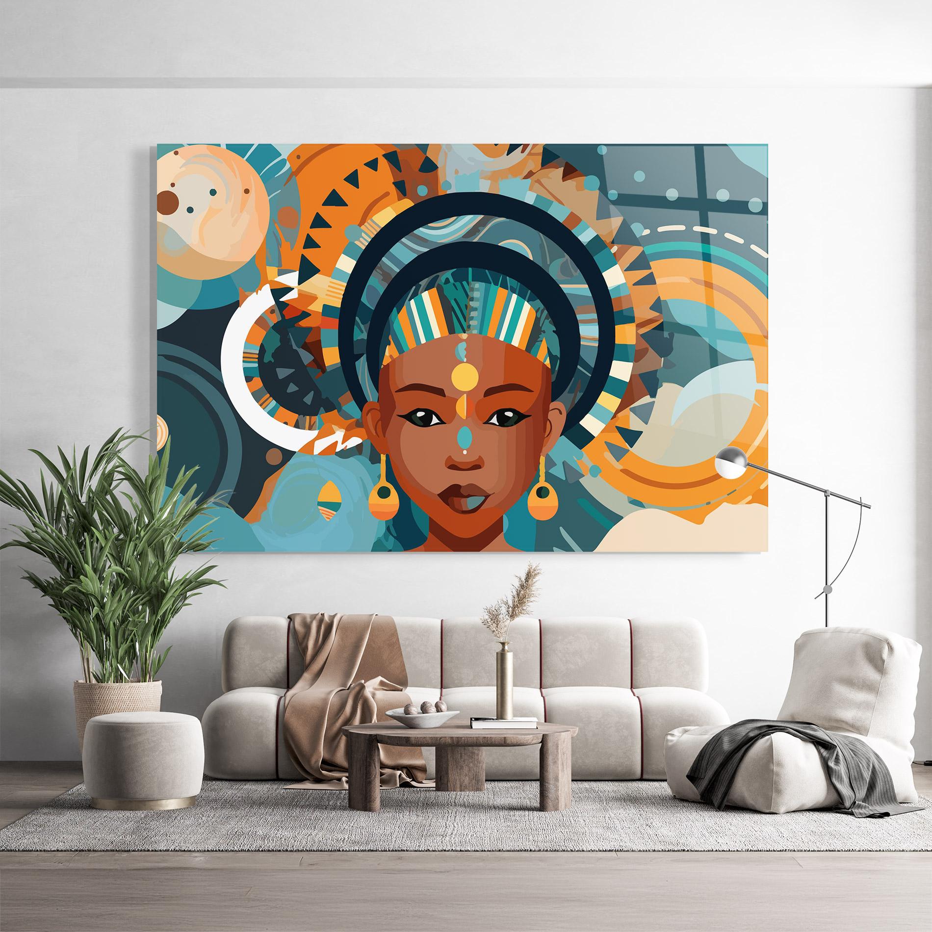 Üvegkép African Colorful Child mockup 9