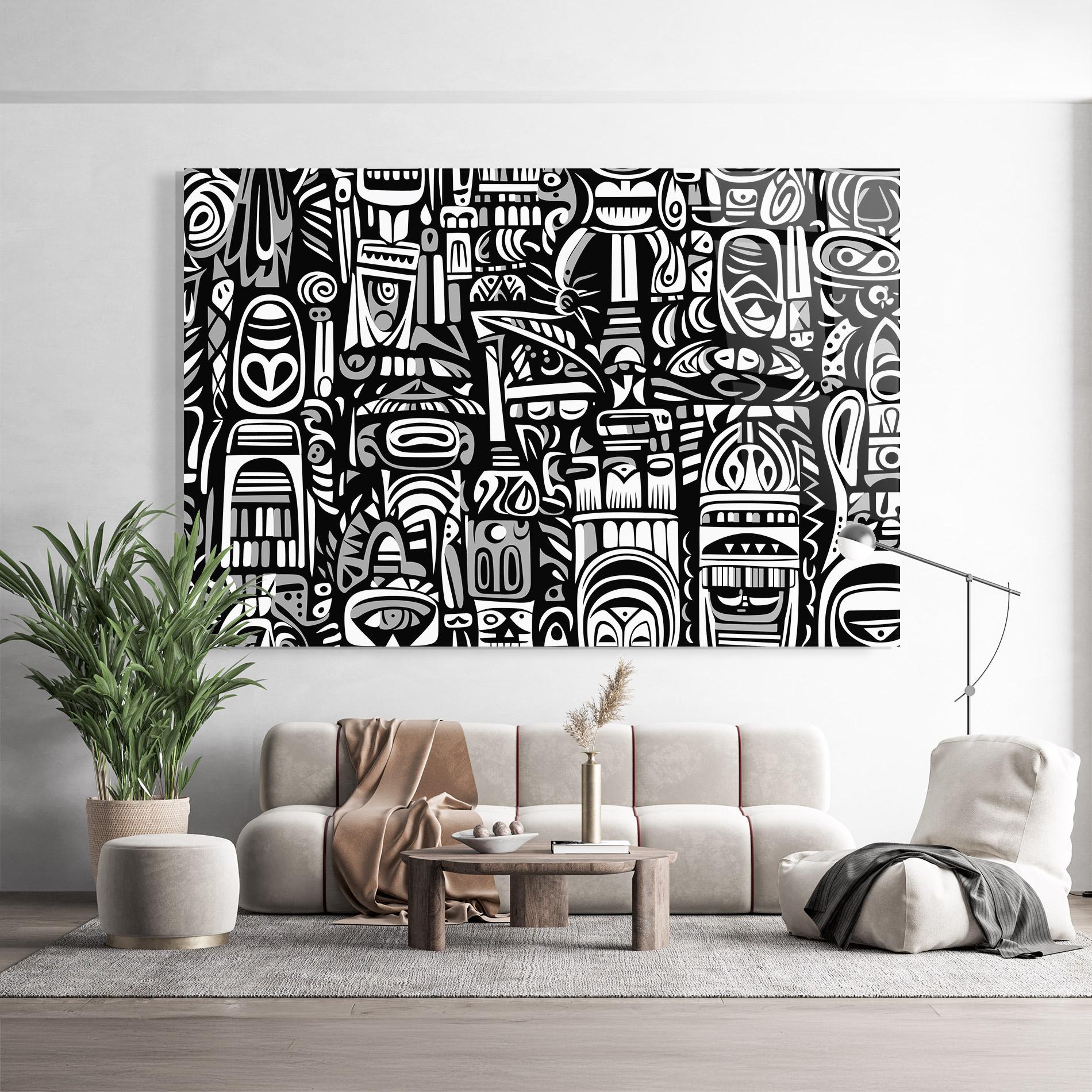 Üvegkép African Pattern mockup 9