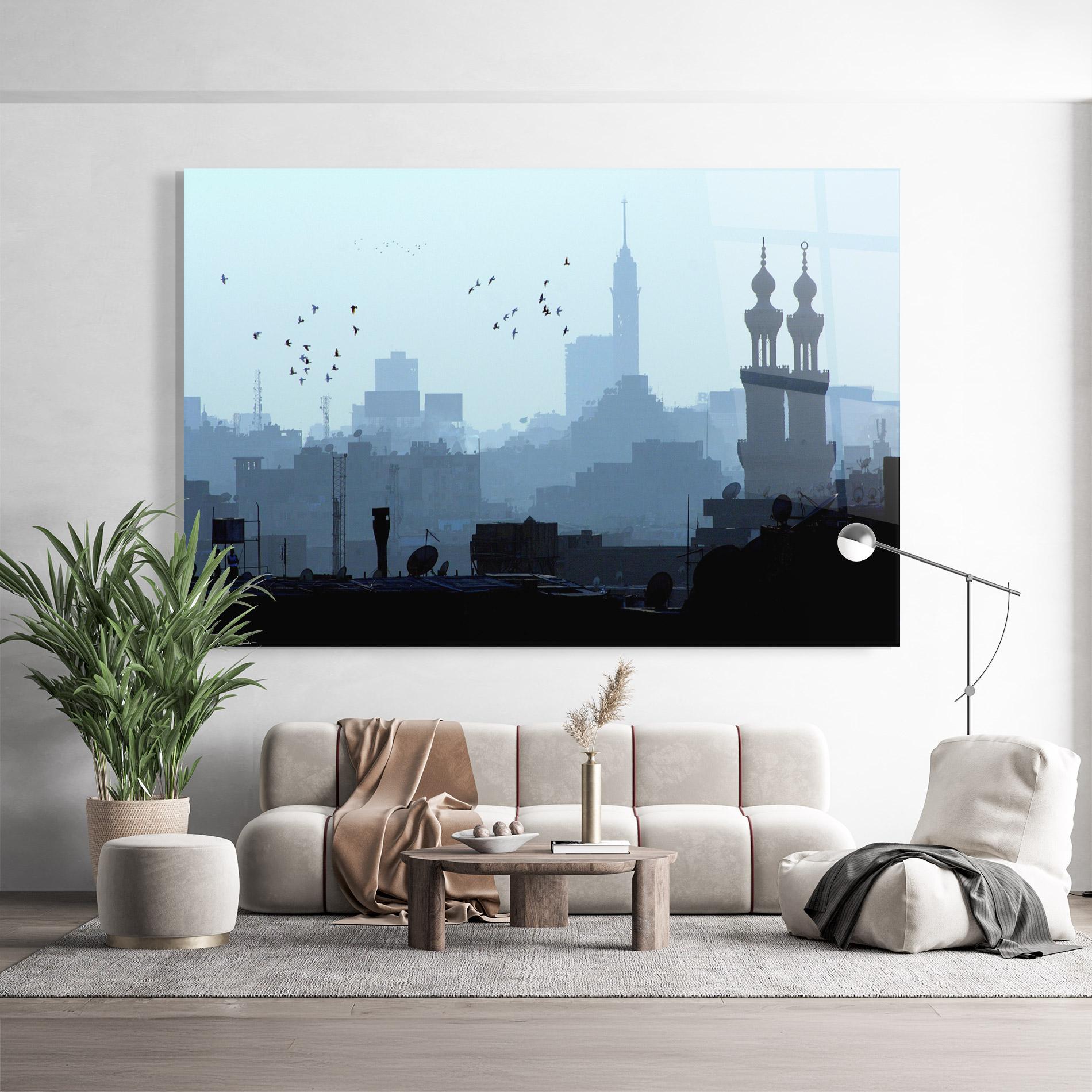Üvegkép Cairo Skyline mockup 9