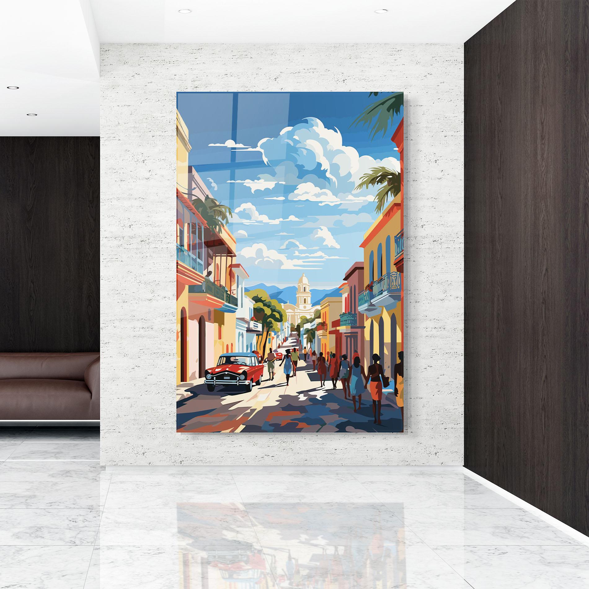 Üvegkép African Street mockup 9