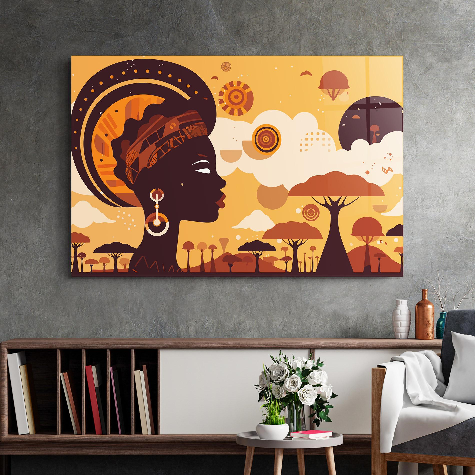 Üvegkép African Art mockup 2