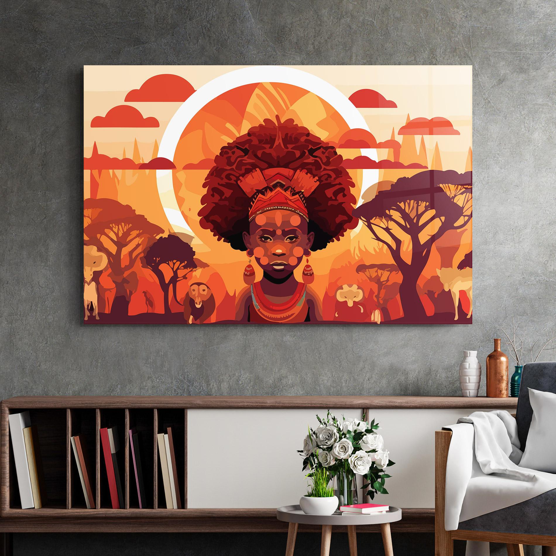 Üvegkép African Chid mockup 2