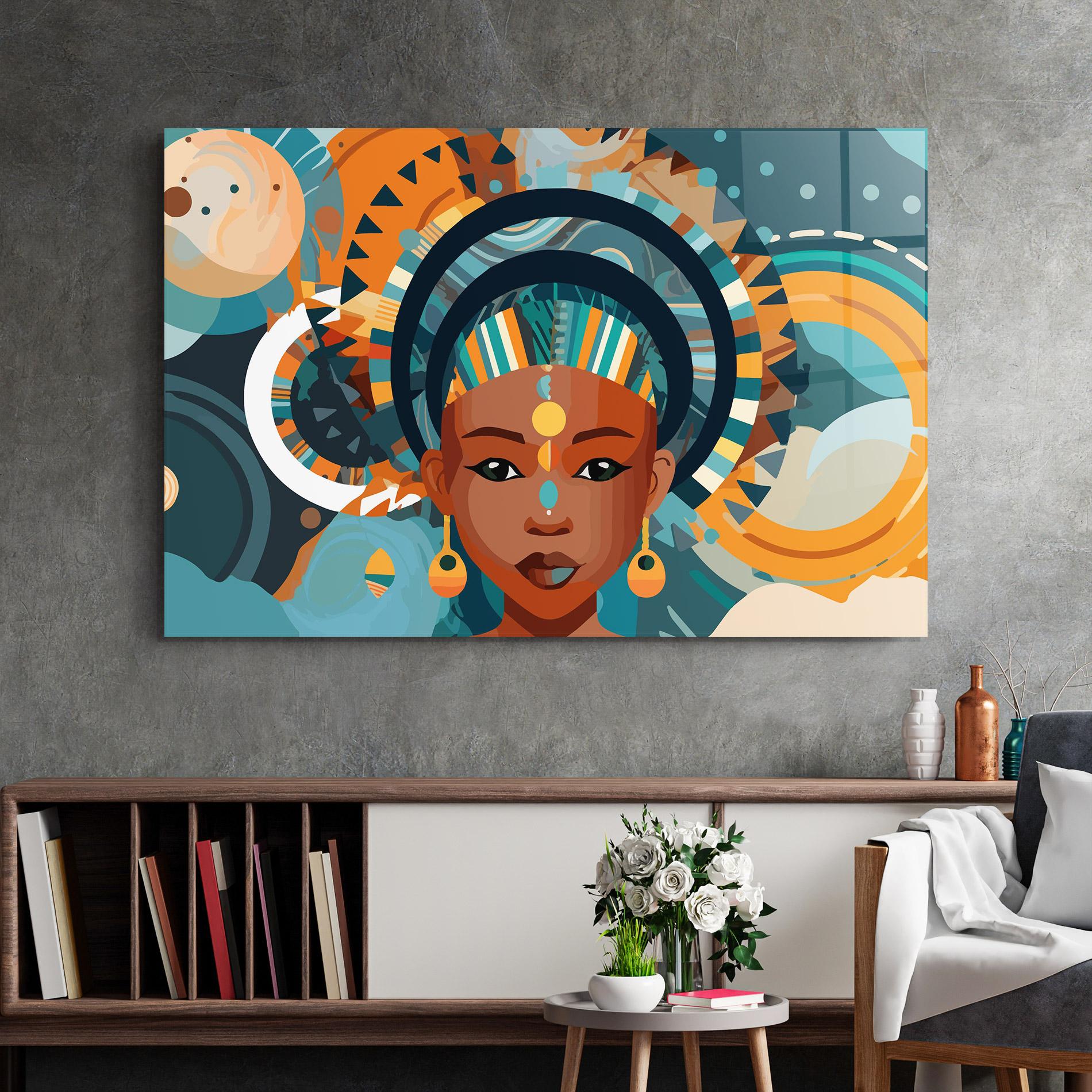 Üvegkép African Colorful Child mockup 2