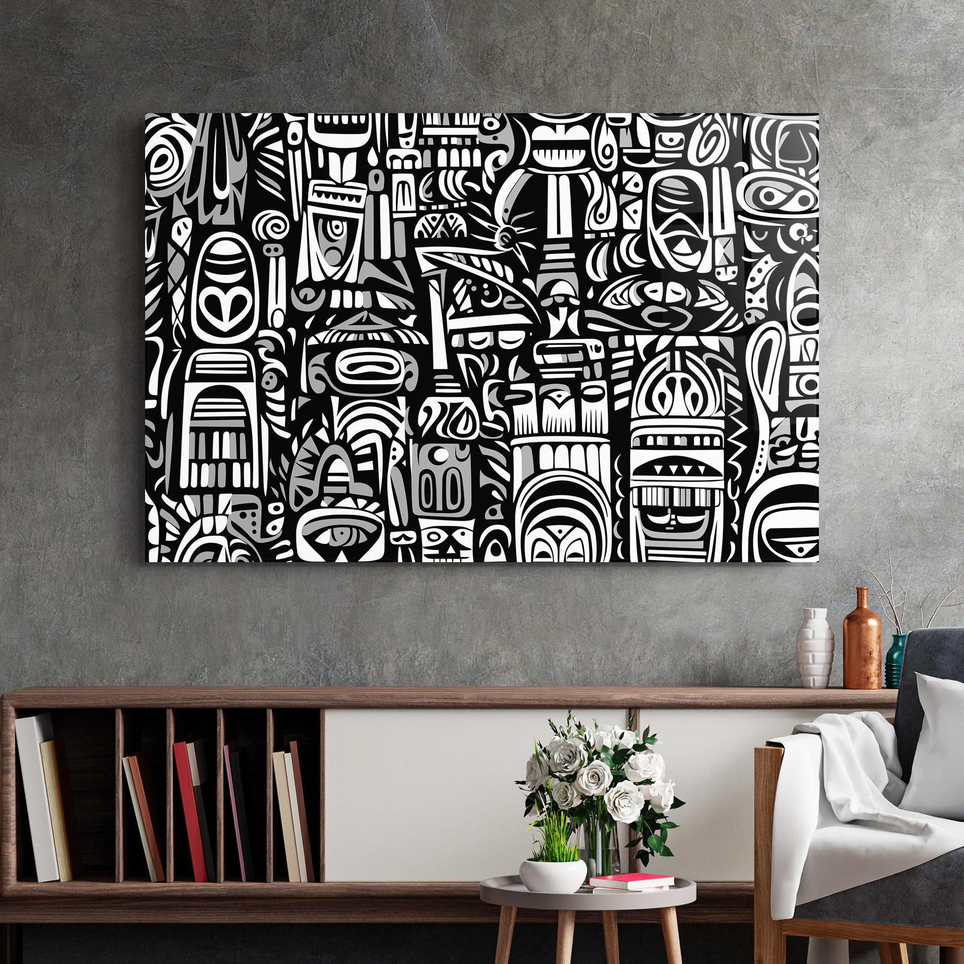 Üvegkép African Pattern mockup 2