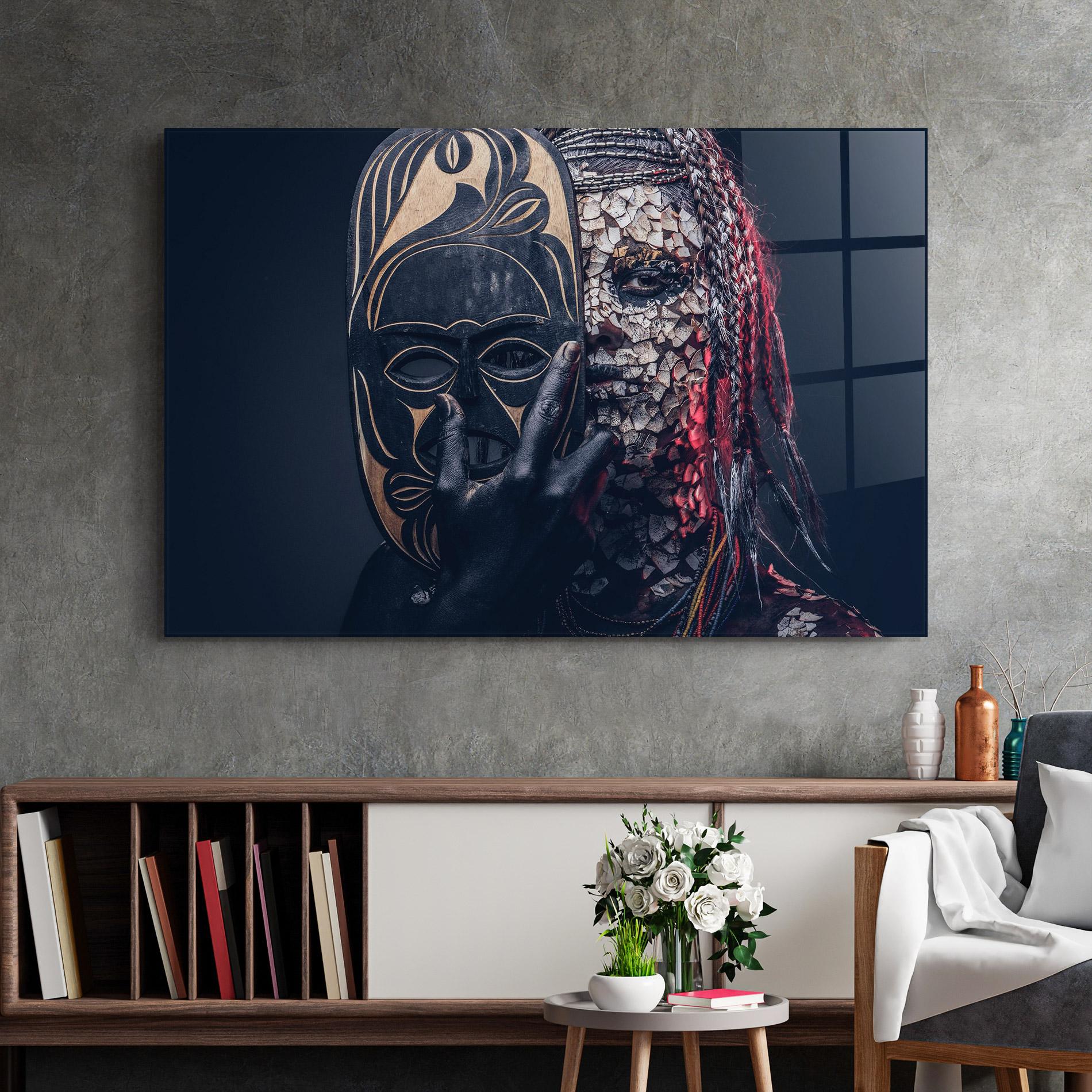 Üvegkép African Tribe Costume mockup 2