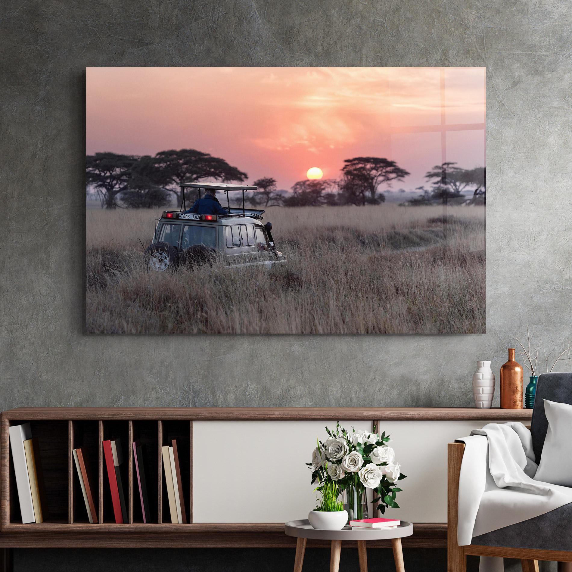 Üvegkép Sunset Wild Car mockup 2