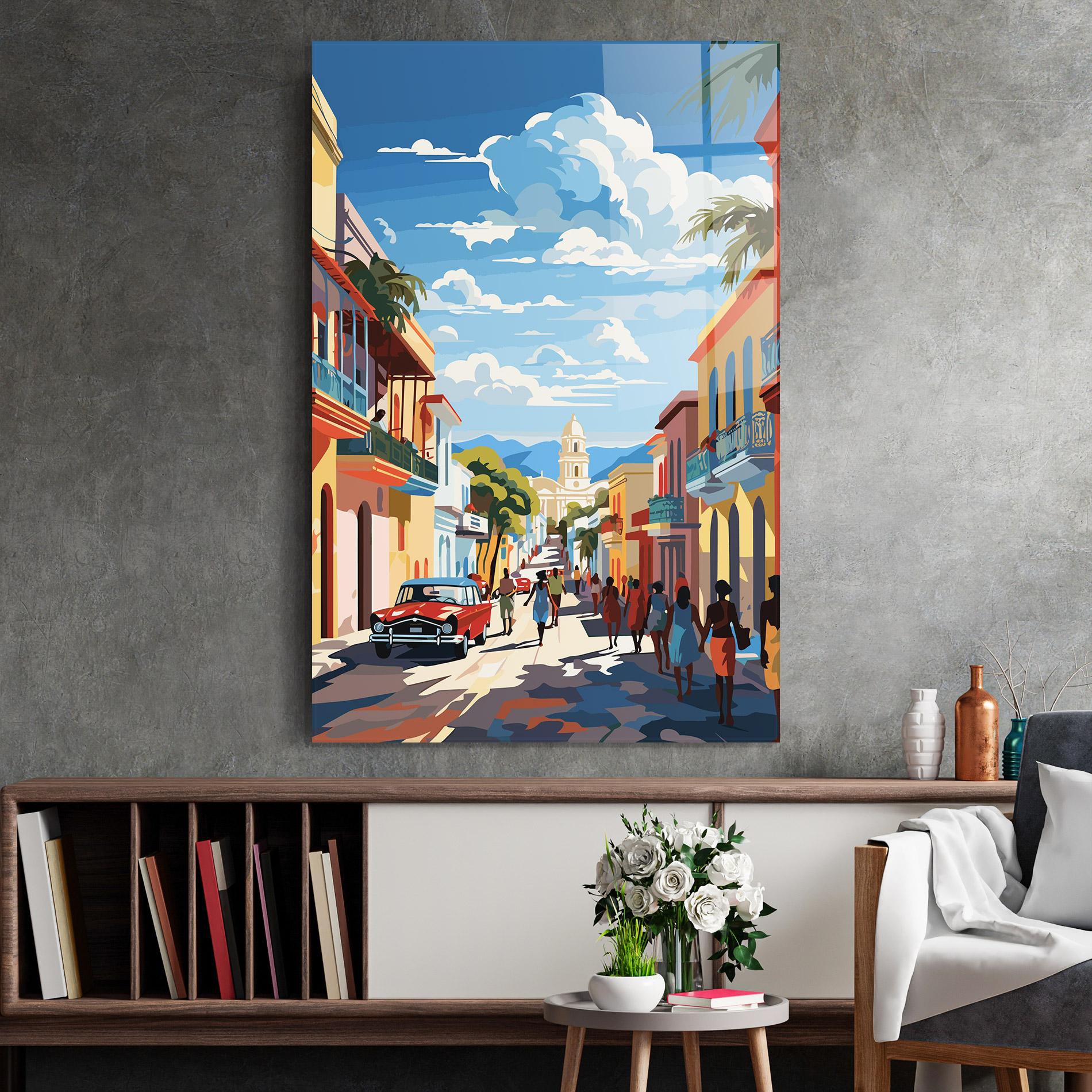 Üvegkép African Street mockup 2