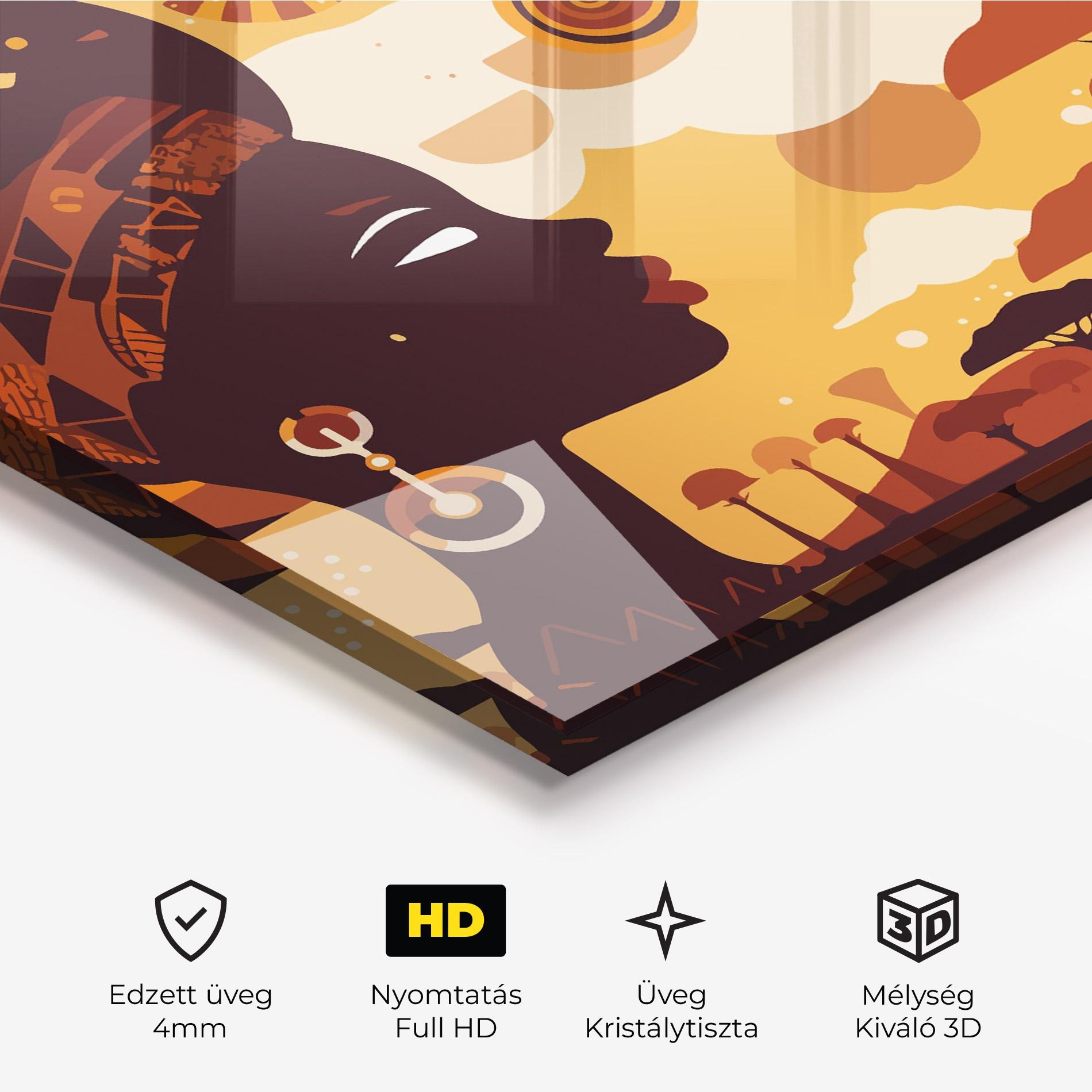 Üvegkép African Art mockup 3