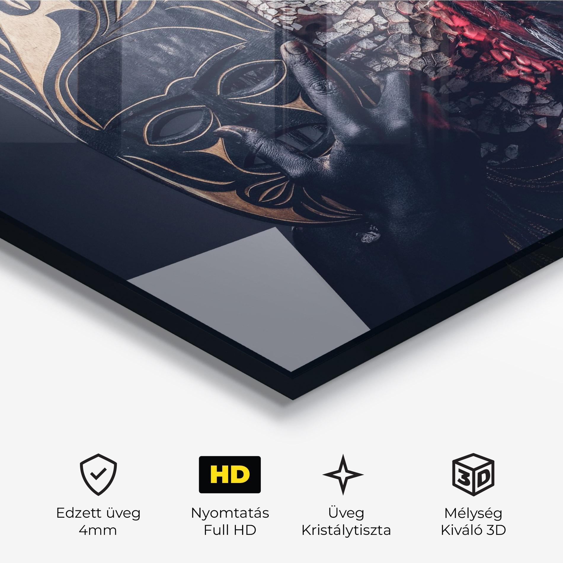 Üvegkép African Tribe Costume mockup 3