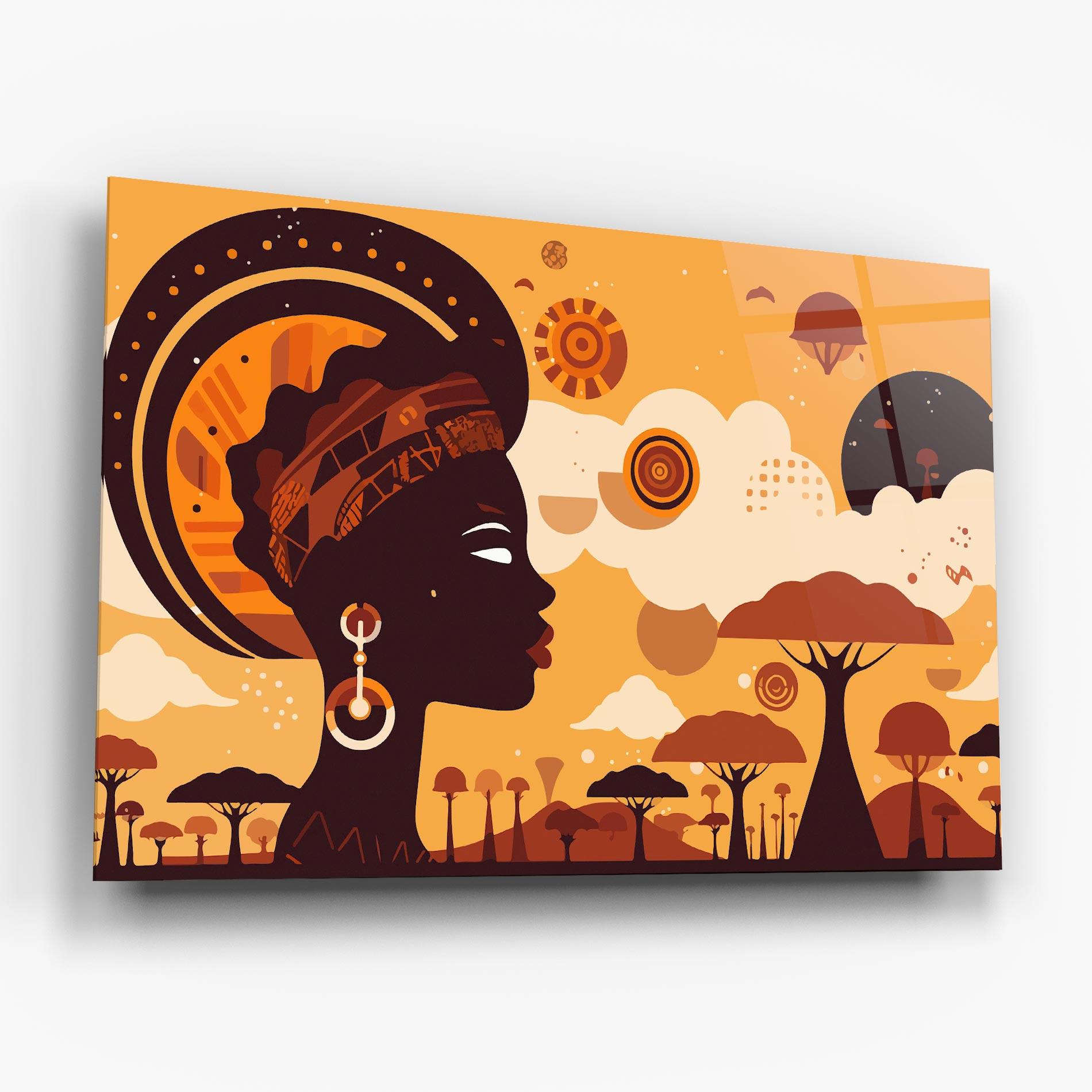 Üvegkép African Art mockup 6