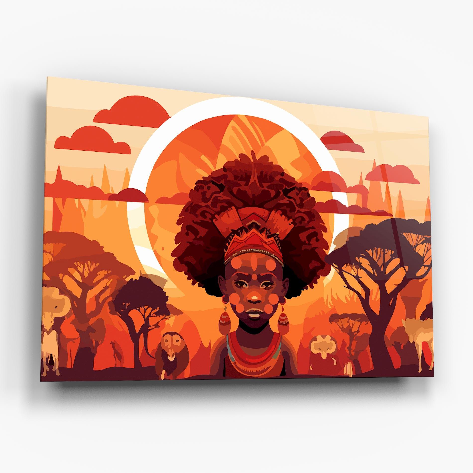 Üvegkép African Chid mockup 6