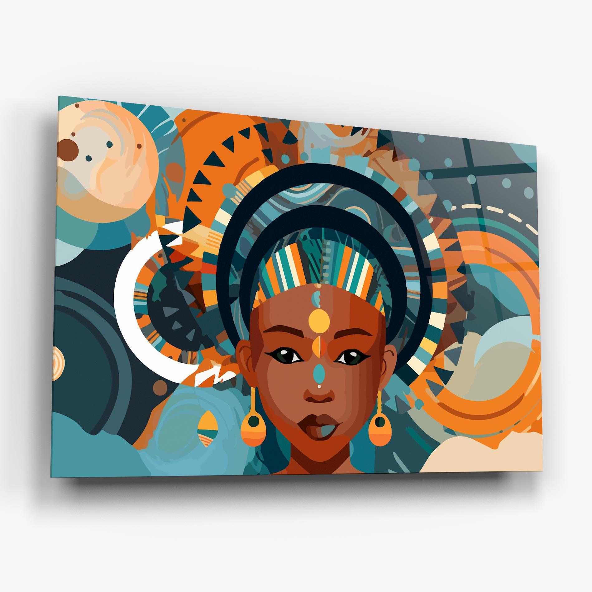 Üvegkép African Colorful Child mockup 6