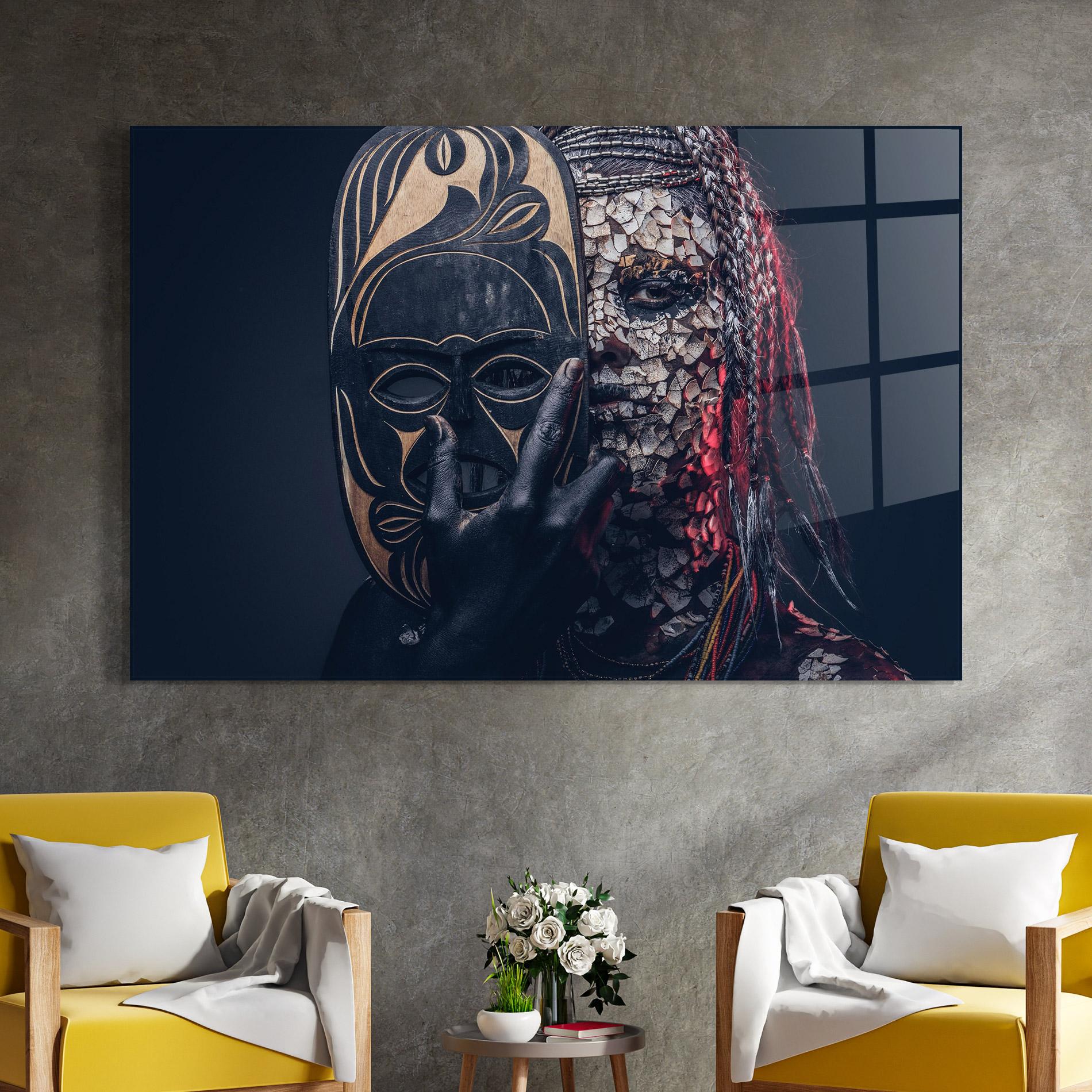 Üvegkép African Tribe Costume mockup 4