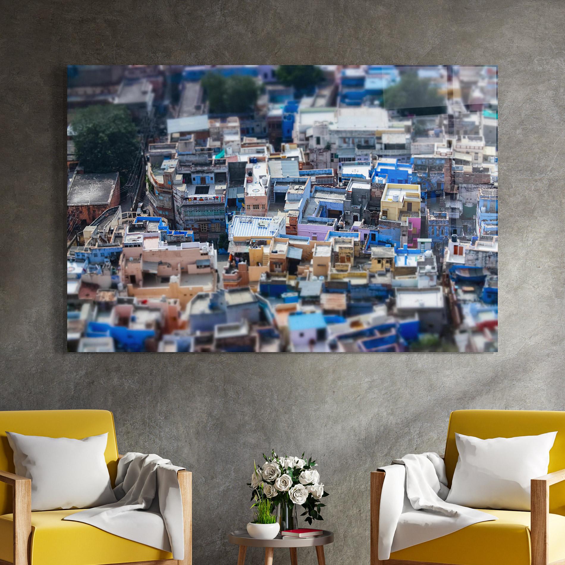 Üvegkép Jodhpur Blue City mockup 4