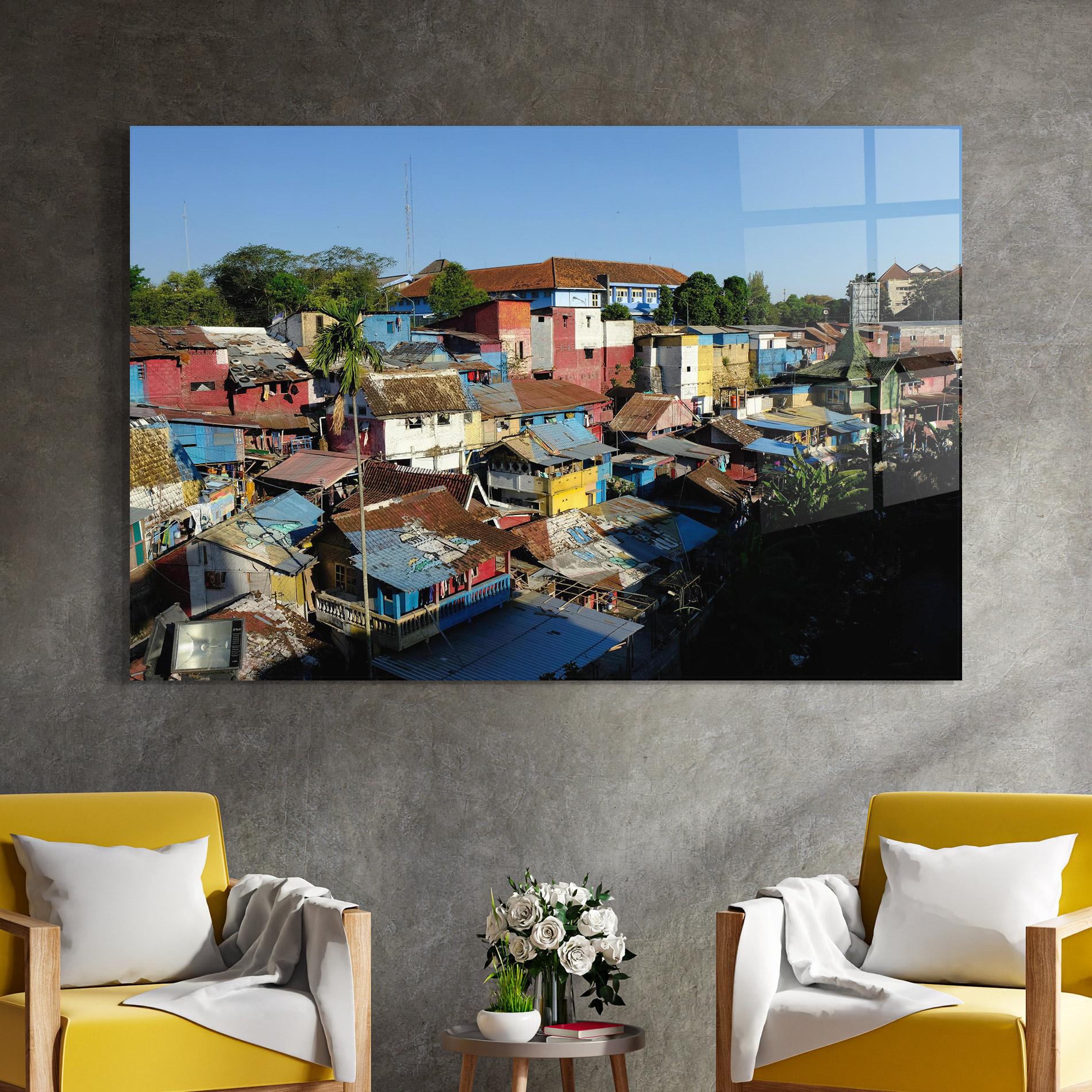 Üvegkép Slum Building mockup 4