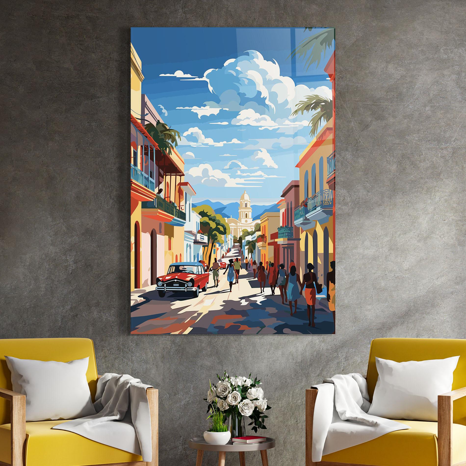 Üvegkép African Street mockup 4