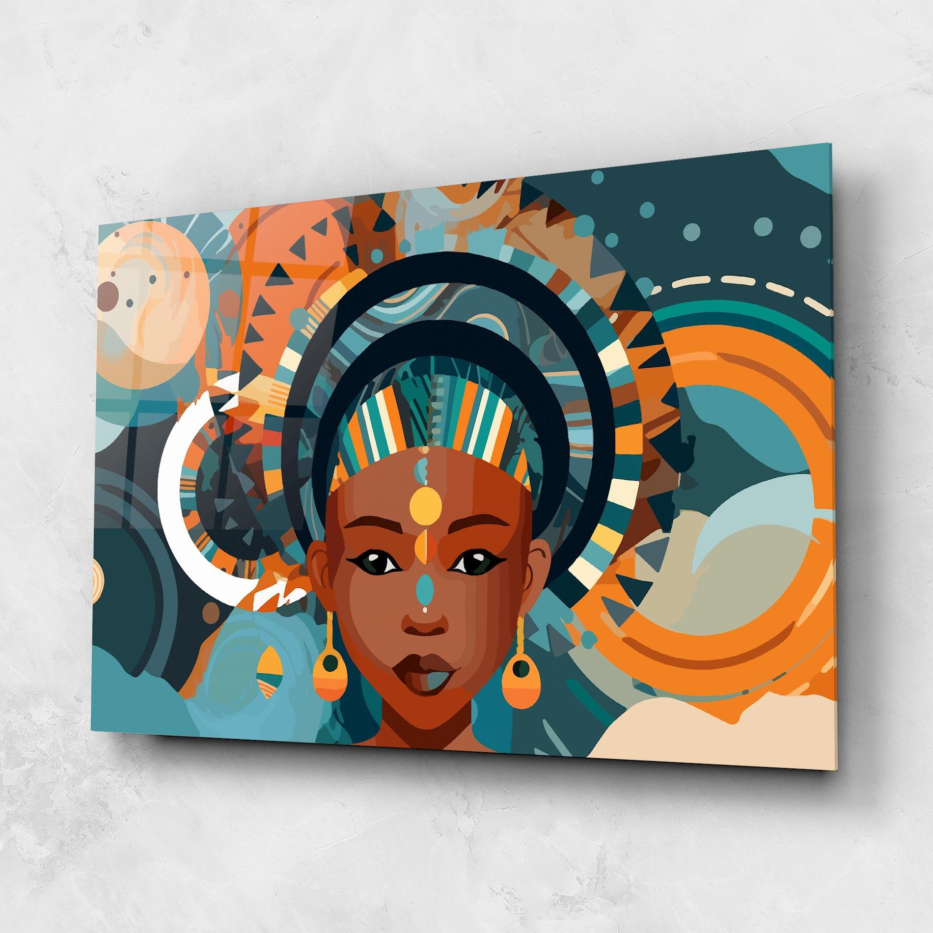 Üvegkép African Colorful Child mockup 1