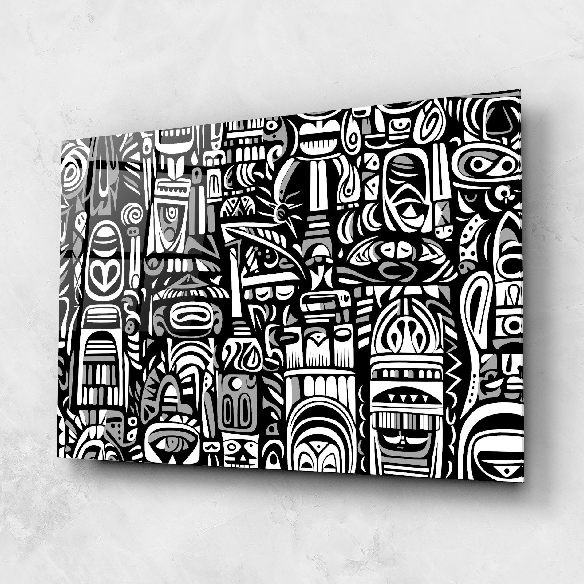 Üvegkép African Pattern mockup 1