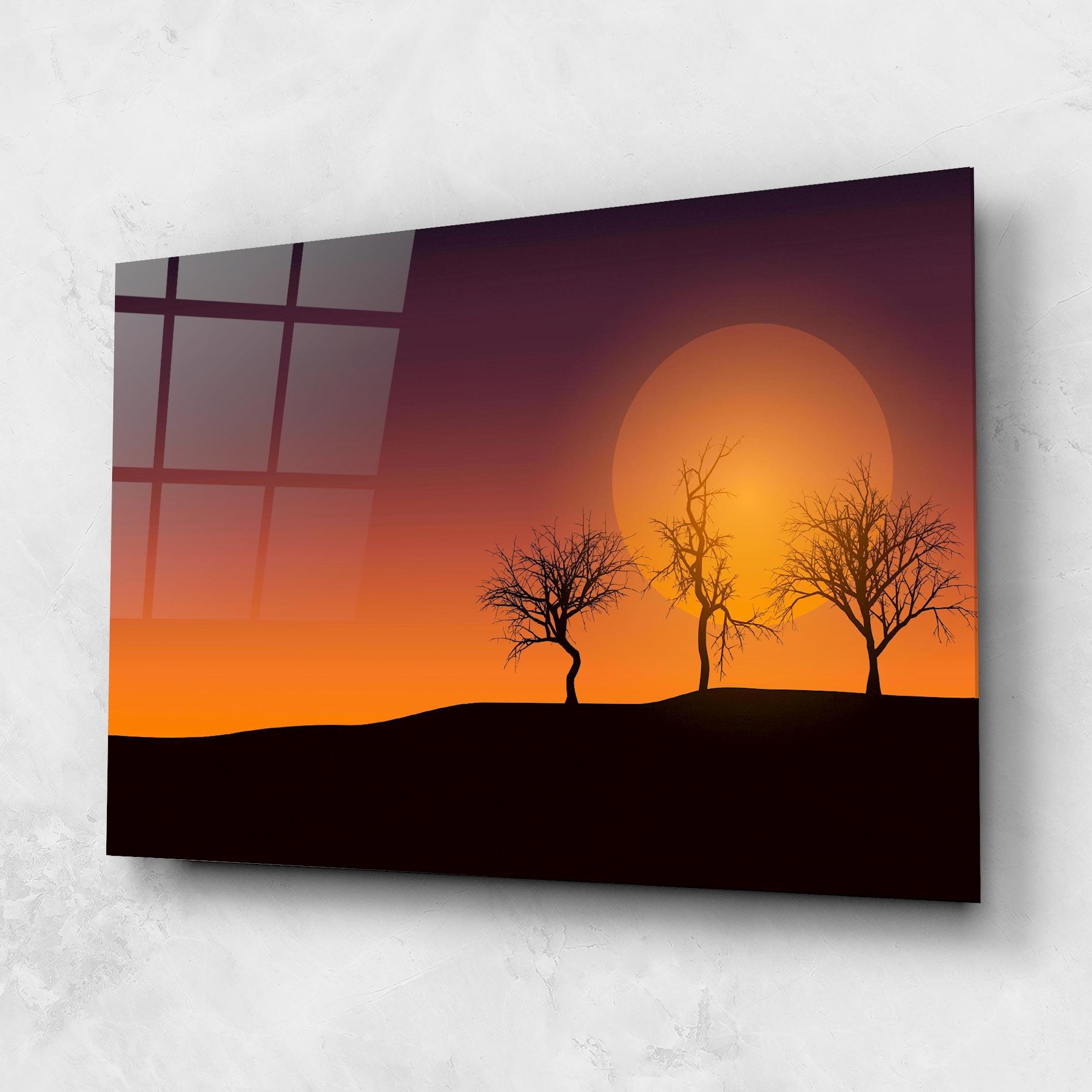Üvegkép African Sunset mockup 1