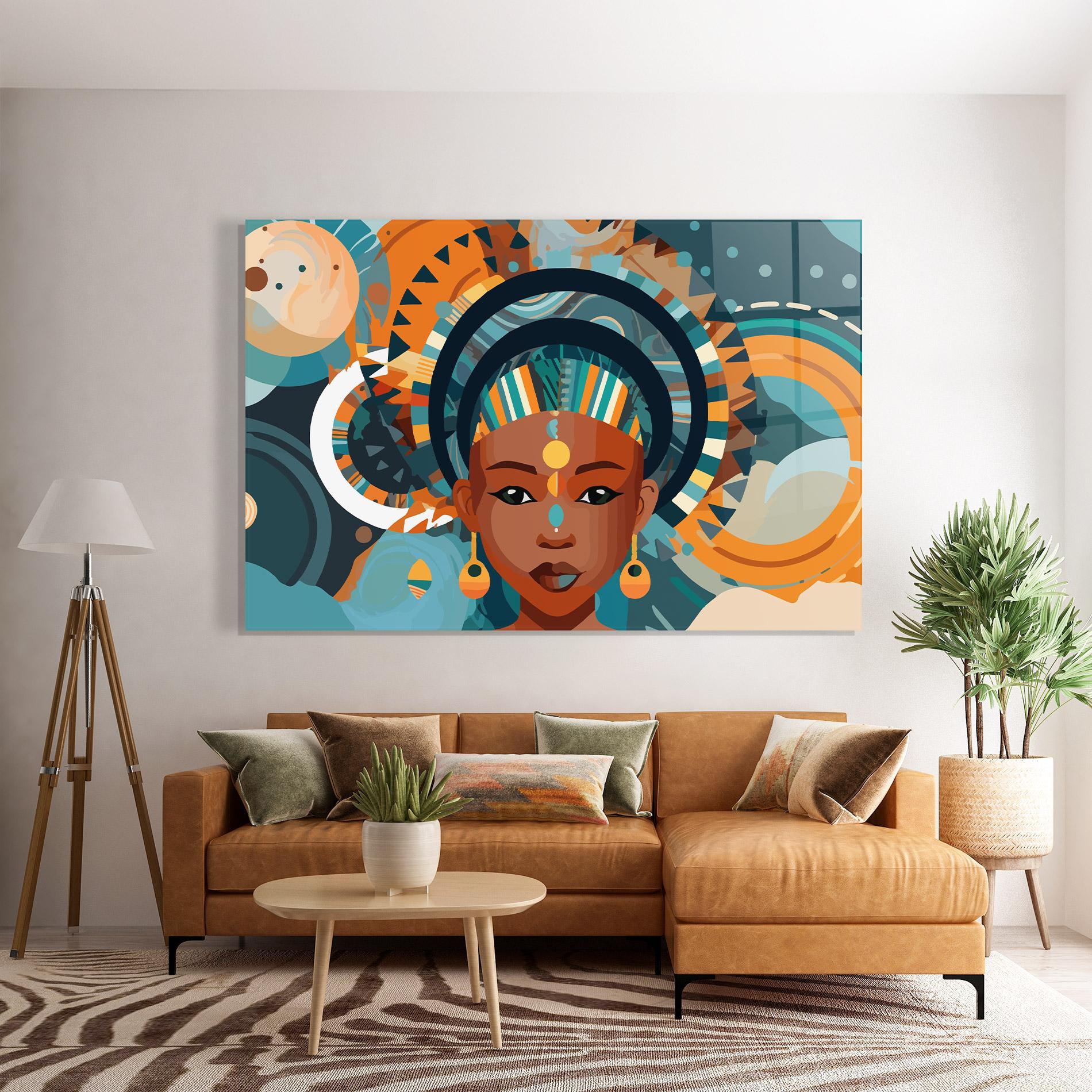 Üvegkép African Colorful Child mockup 7