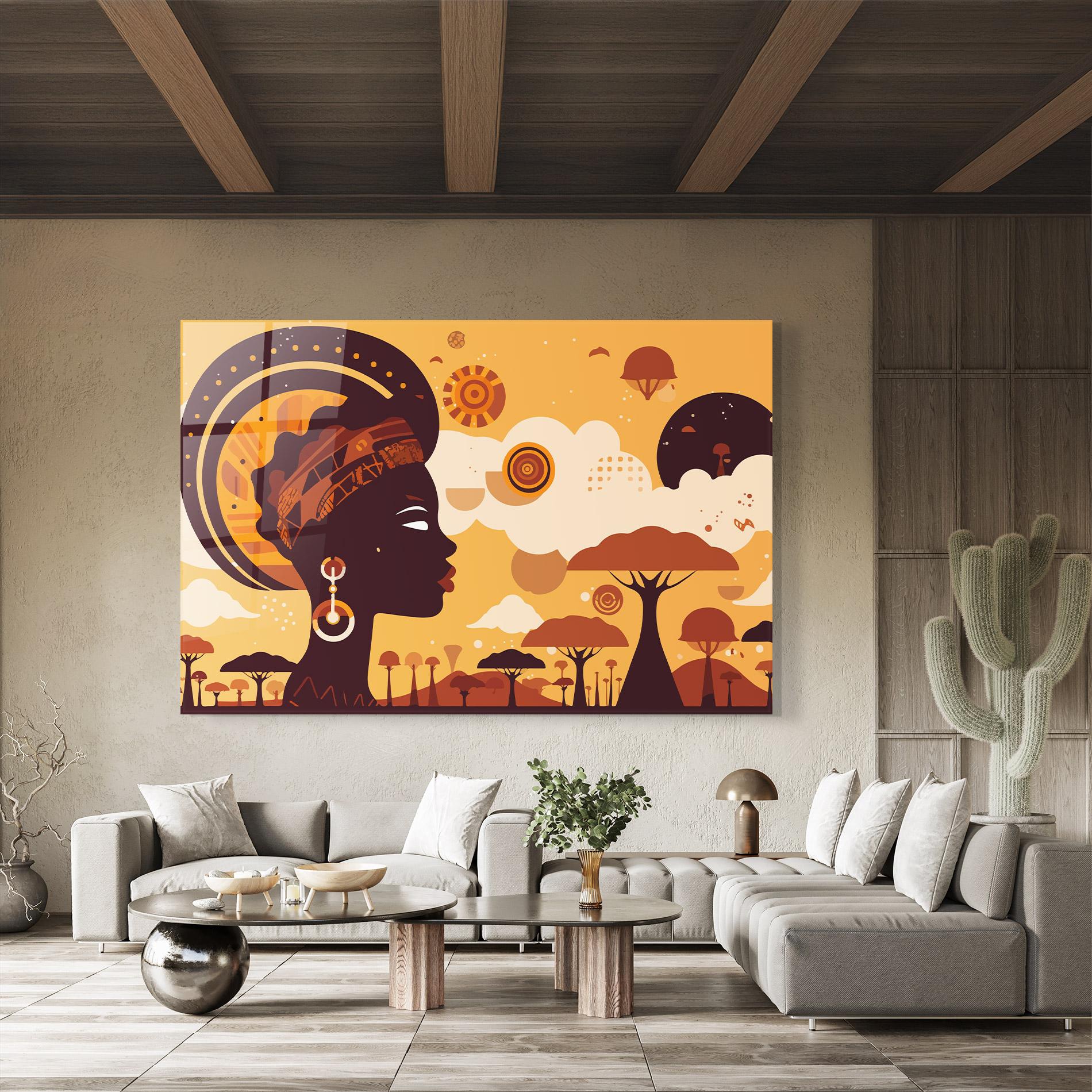 Üvegkép African Art mockup 8
