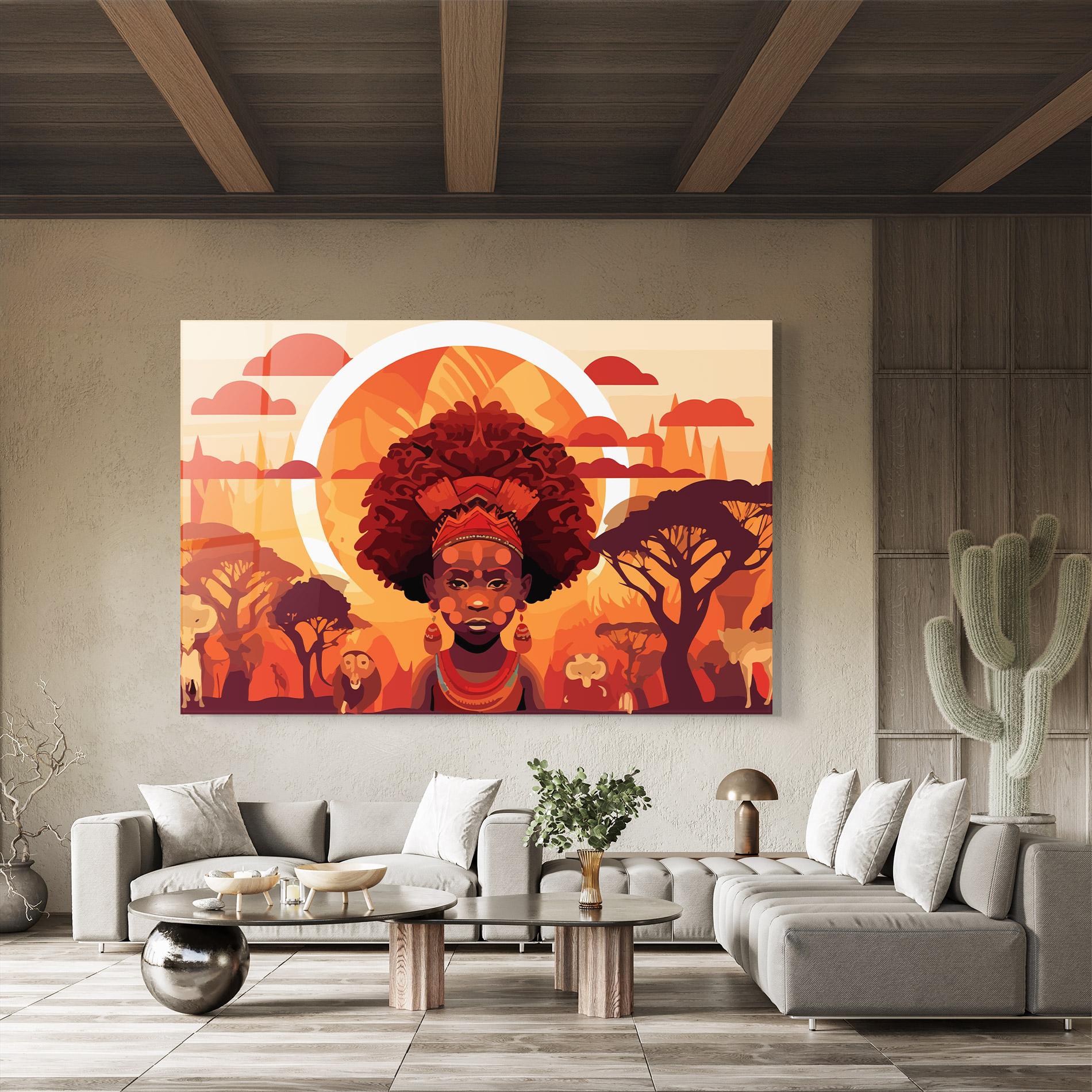 Üvegkép African Chid mockup 8