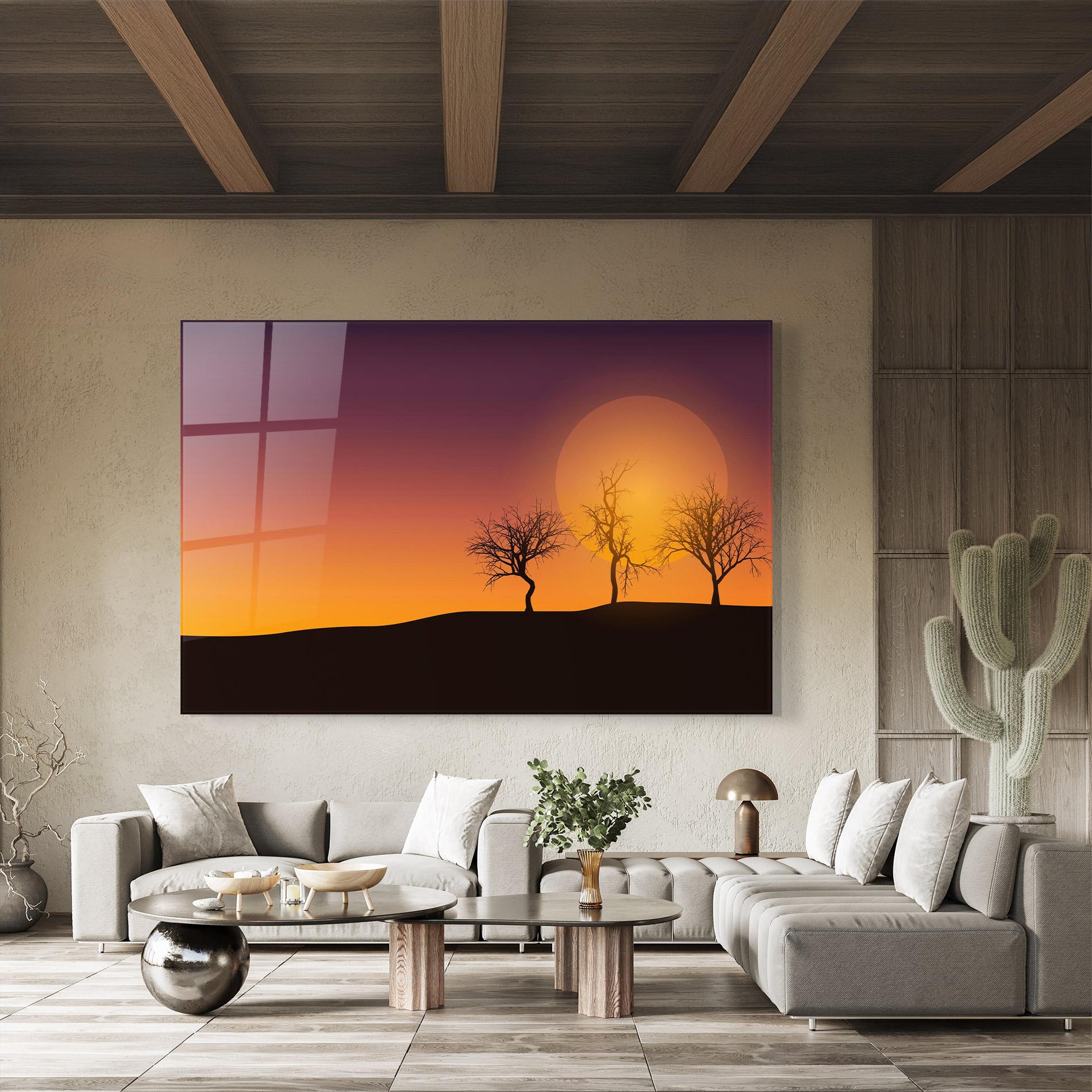 Üvegkép African Sunset mockup 8