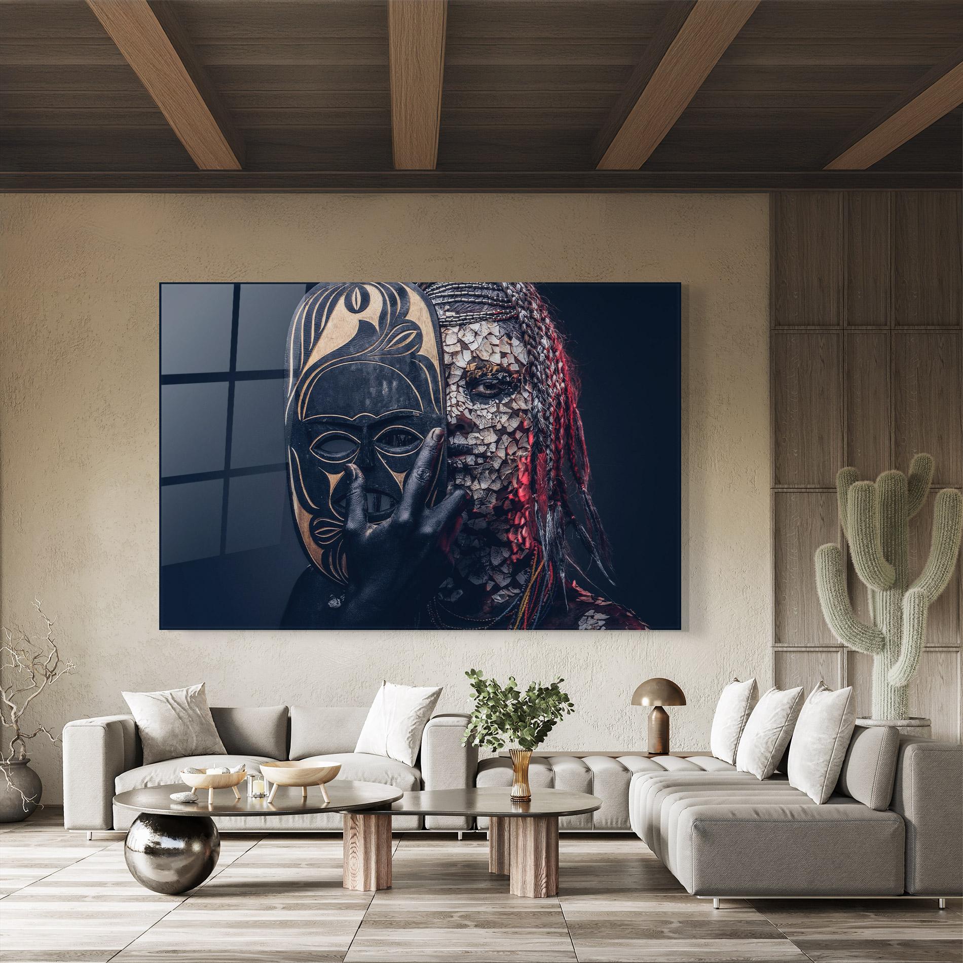 Üvegkép African Tribe Costume mockup 8