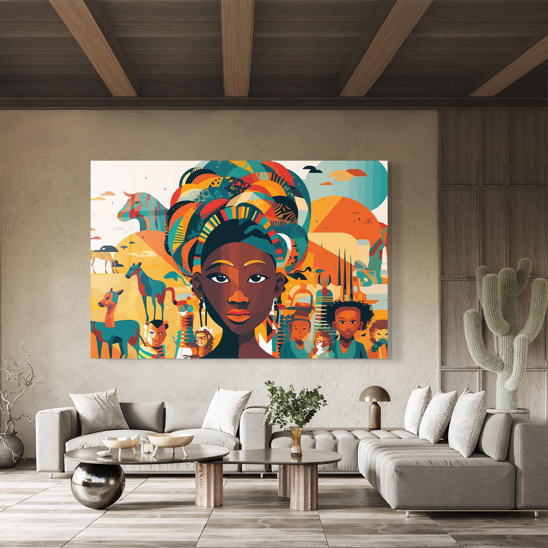 Üvegkép Child Africa Art mockup 8