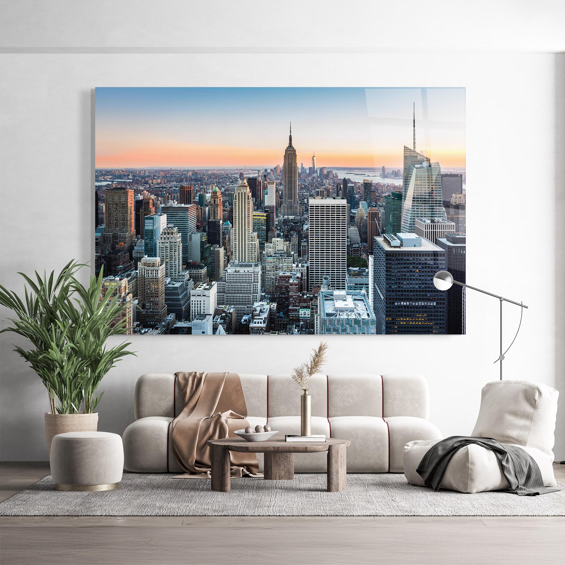 Üvegkép New York Skyline mockup 9