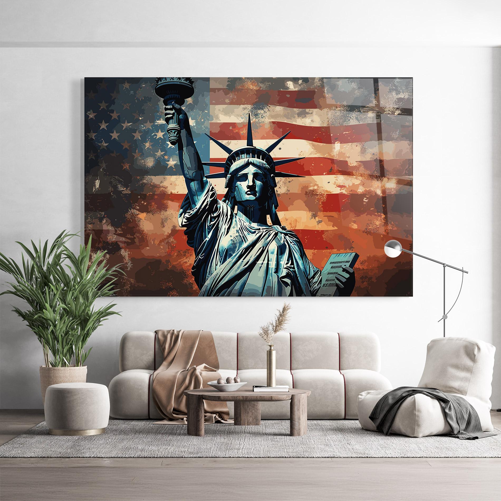 Üvegkép United States Art mockup 9