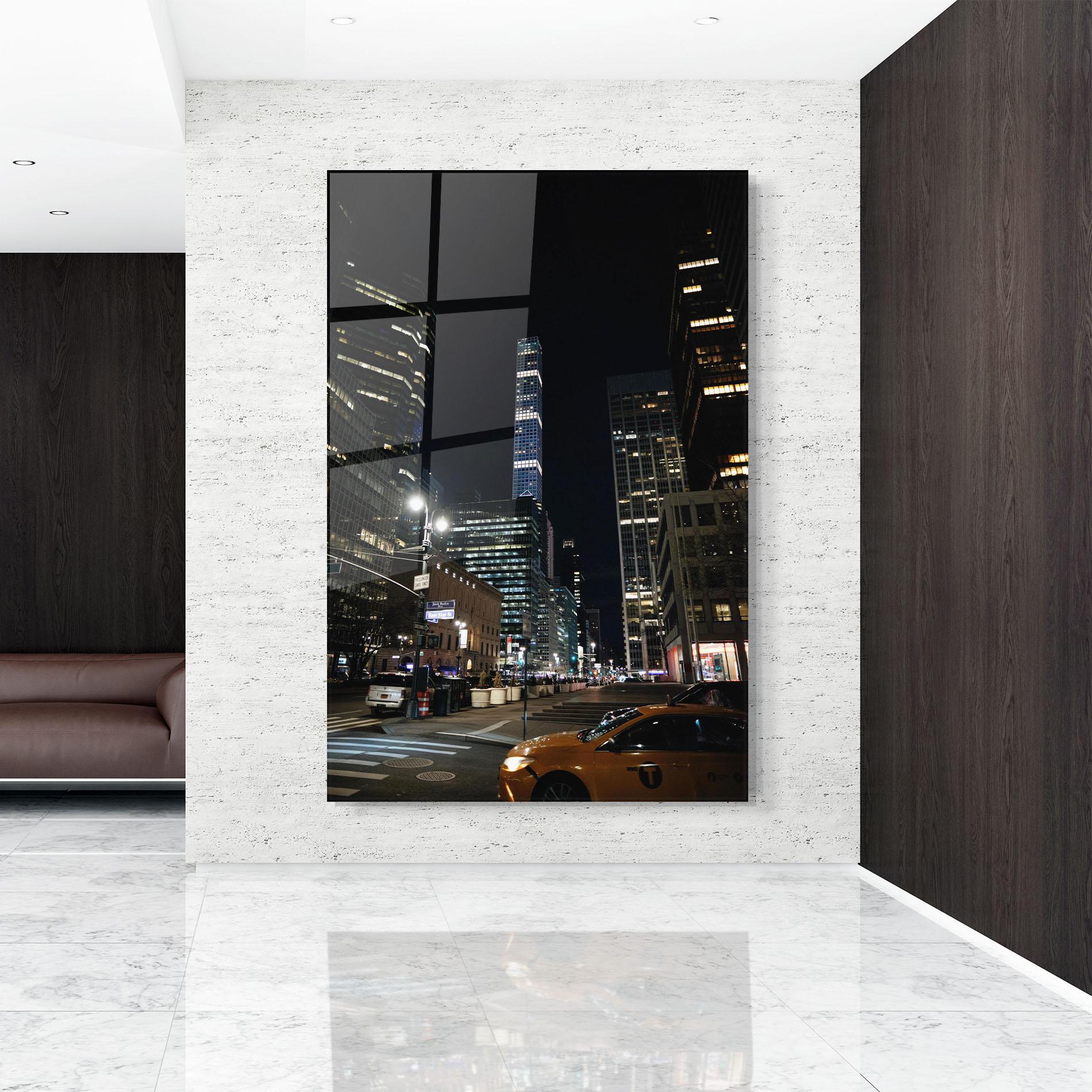 Üvegkép Skyline Night Light mockup 9