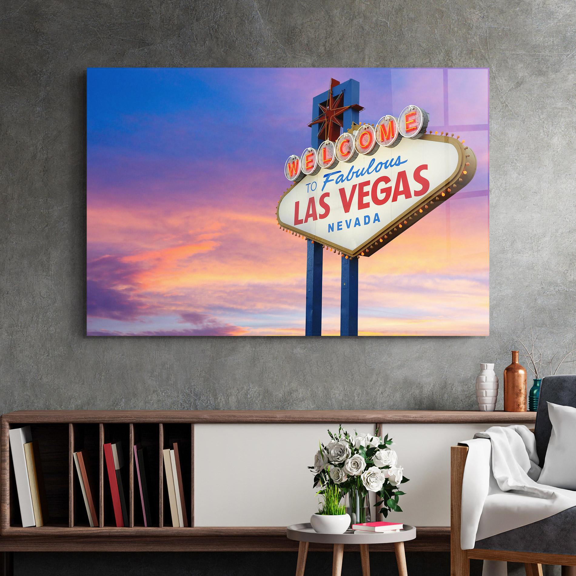 Üvegkép Las Vegas Sign mockup 2