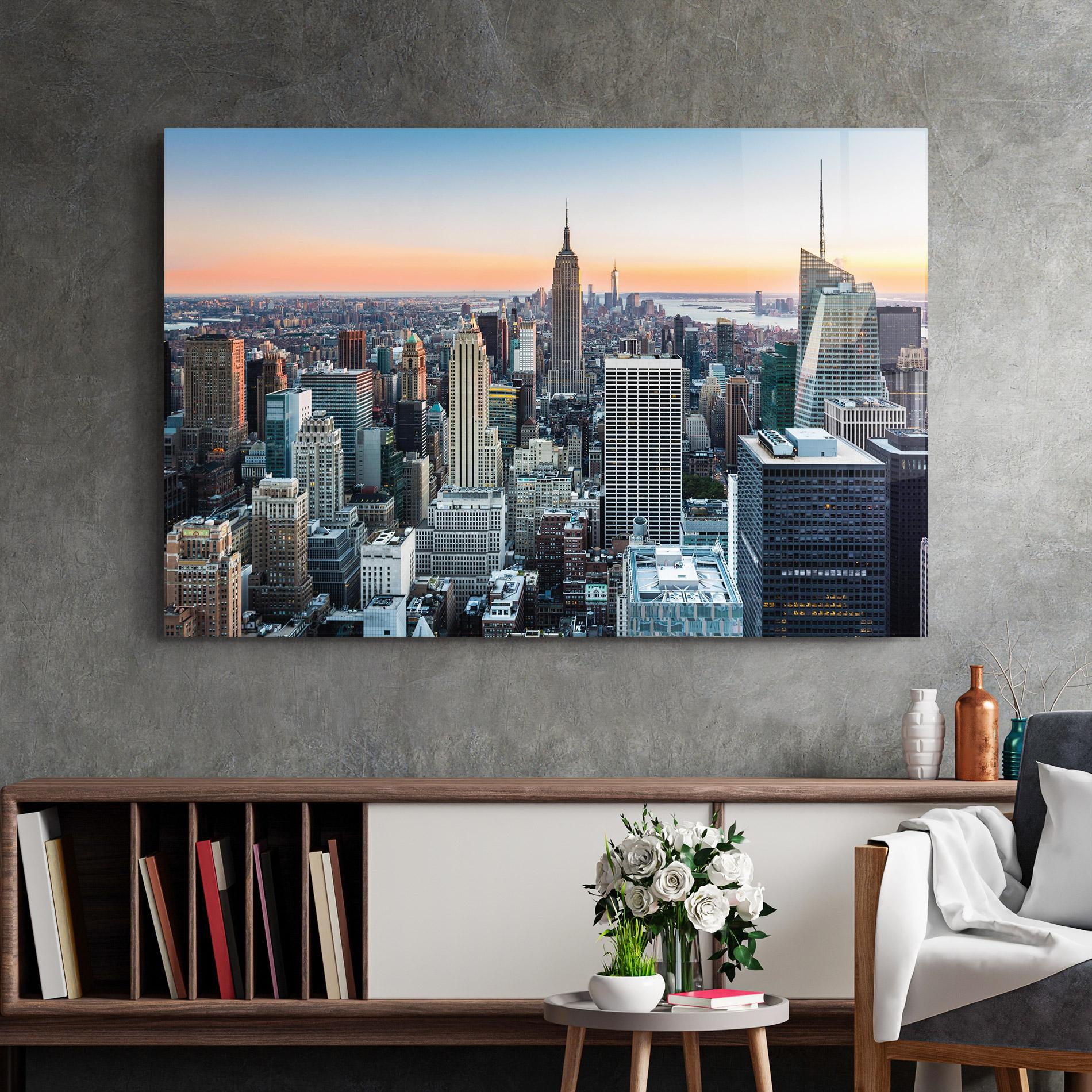 Üvegkép New York Skyline mockup 2