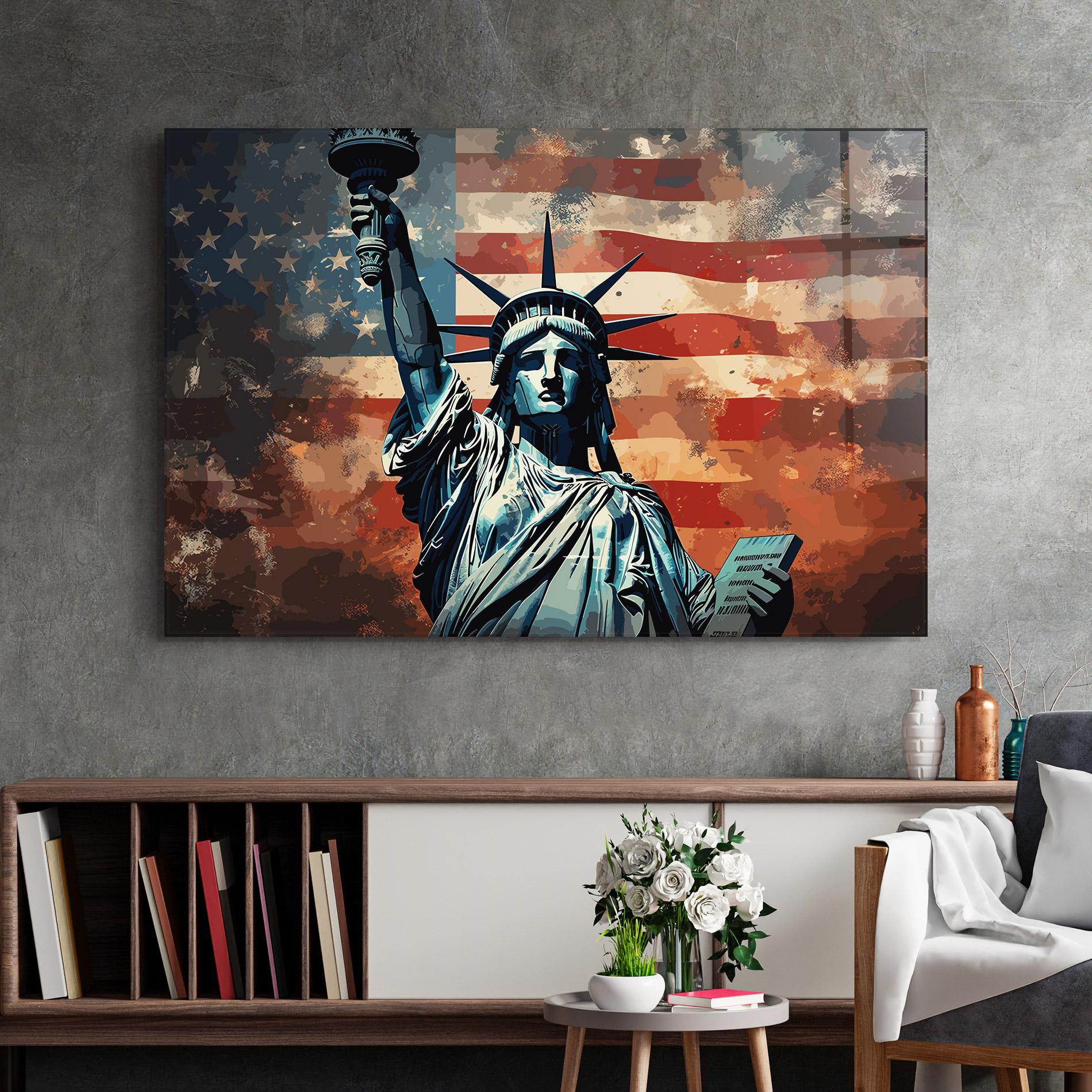 Üvegkép United States Art mockup 2