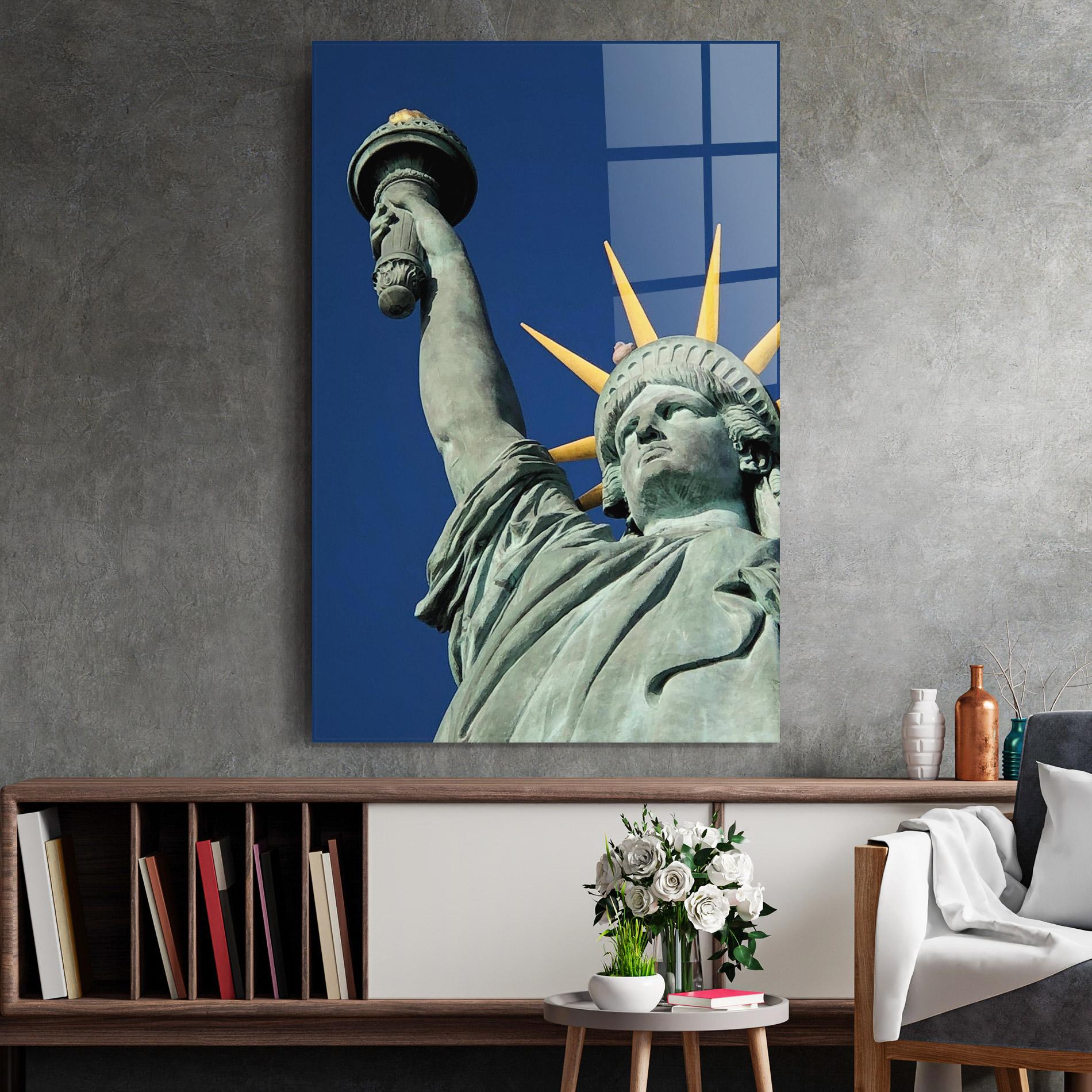 Üvegkép Statue Of Liberty mockup 2