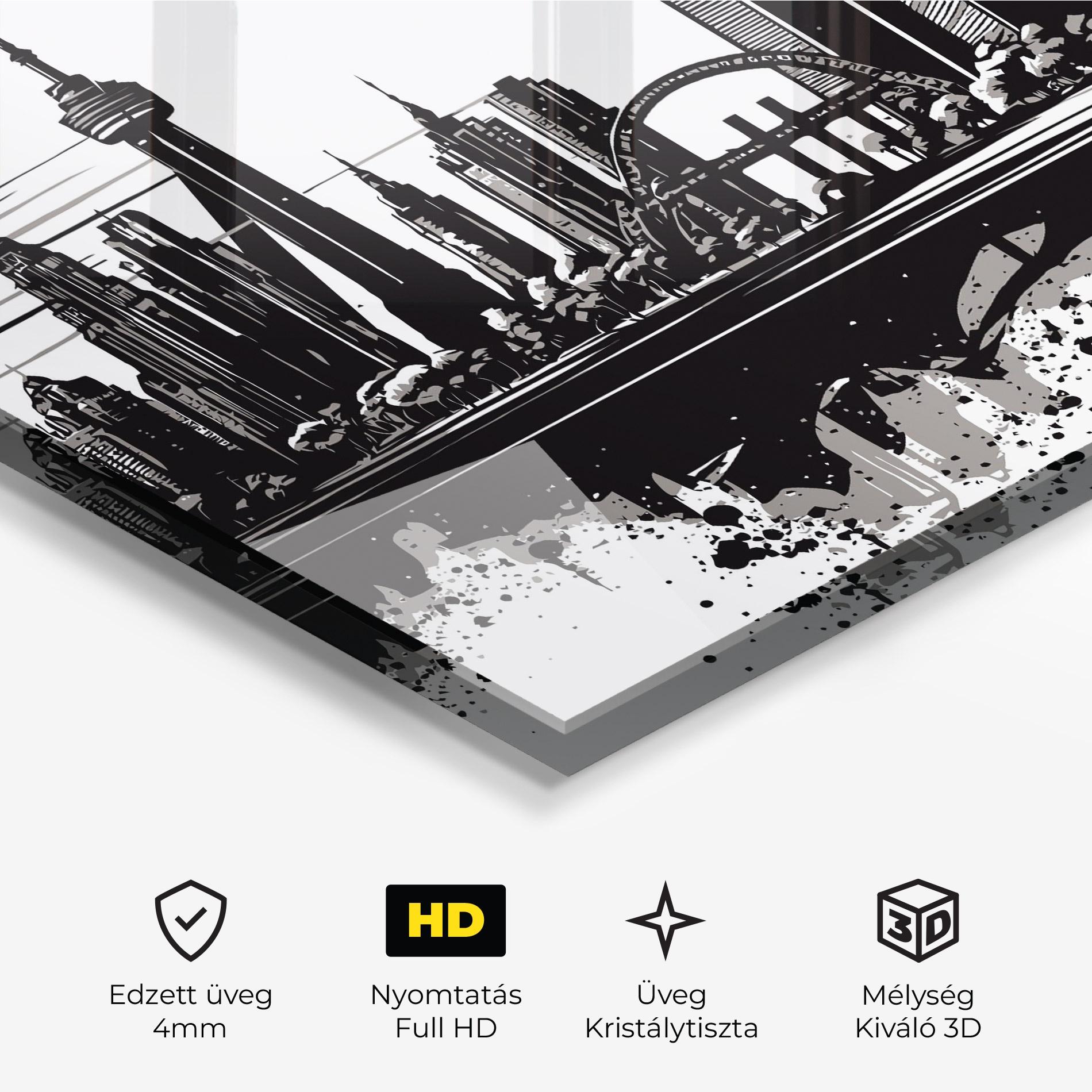 Üvegkép Black Ink City mockup 3