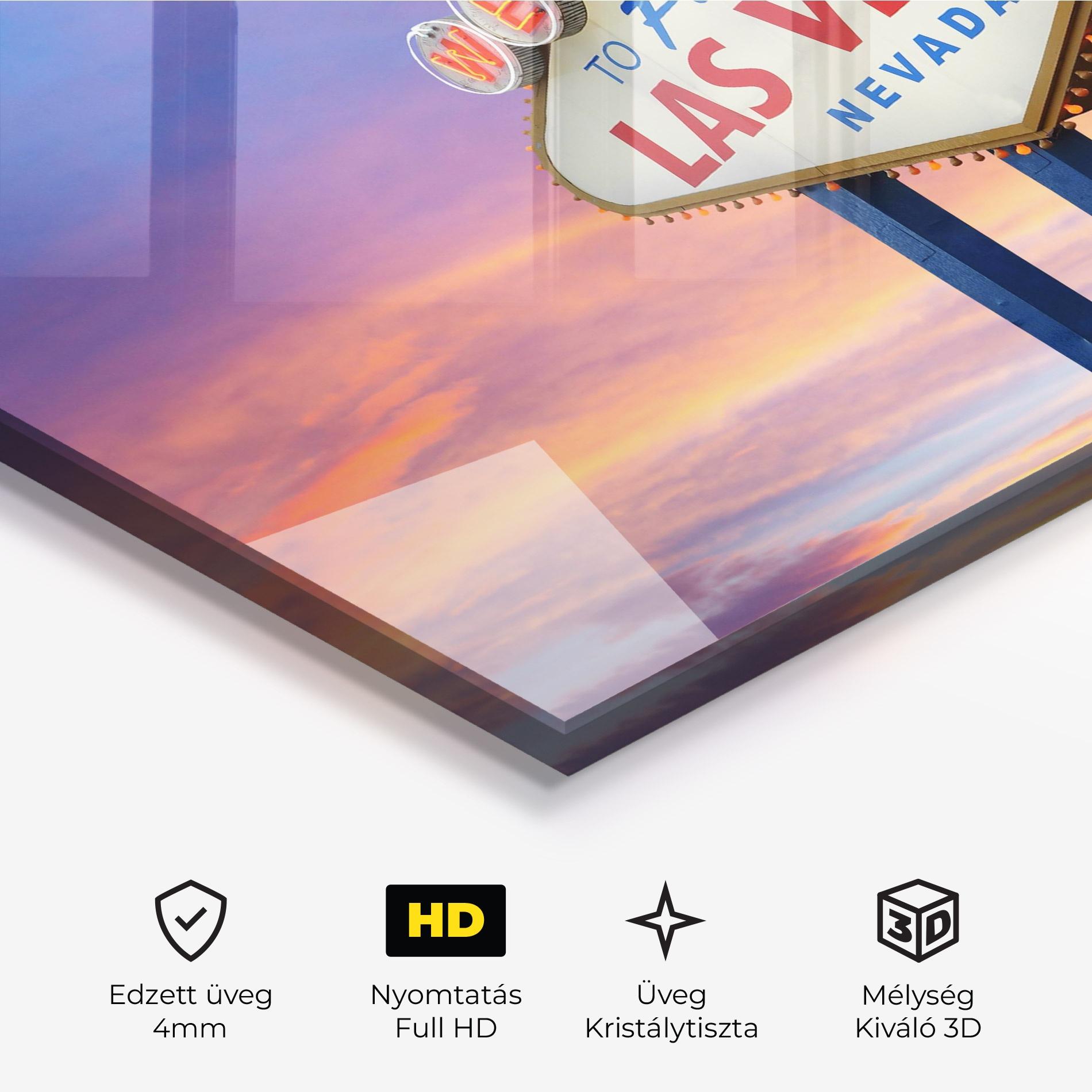 Üvegkép Las Vegas Sign mockup 3